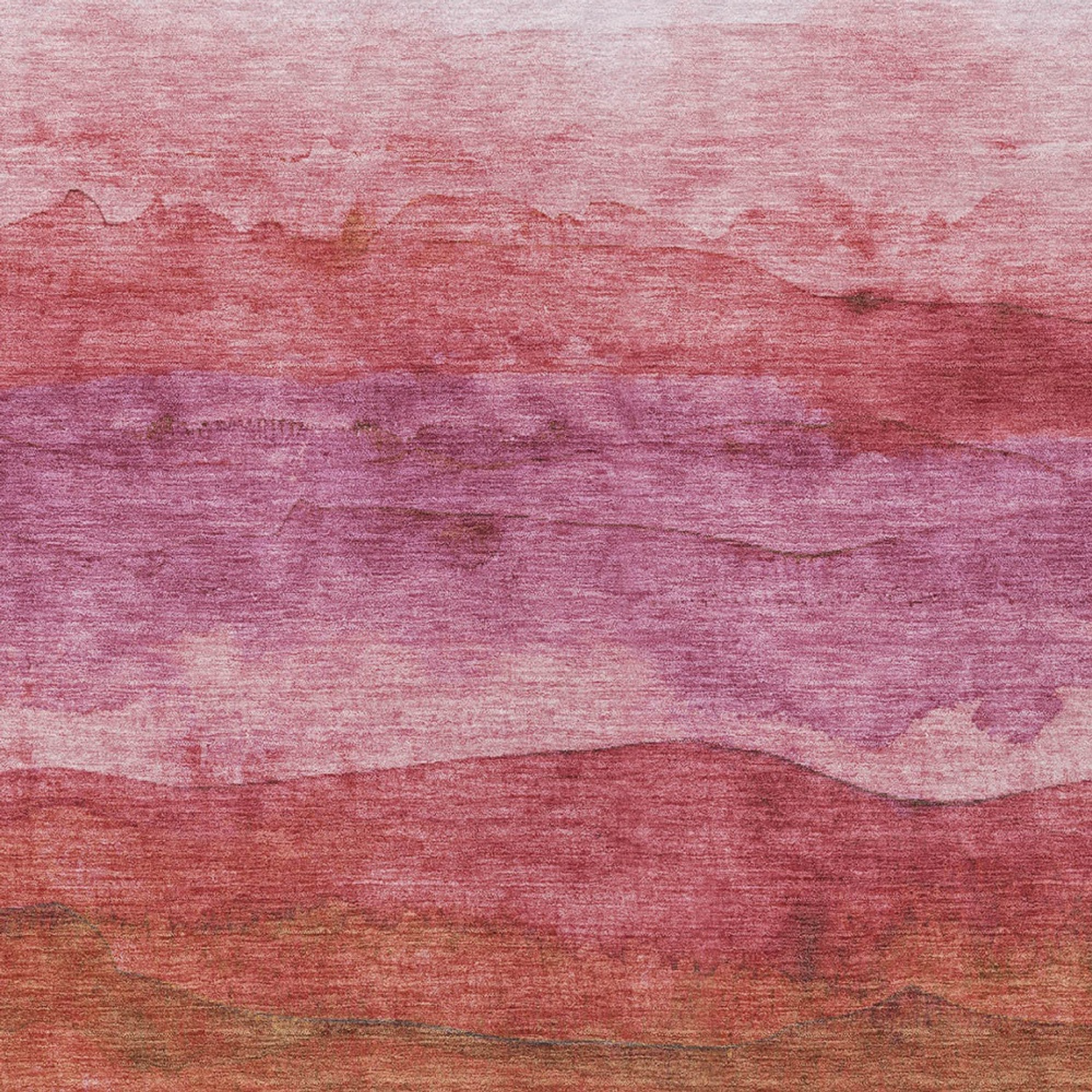 10' X 14' Blush Mauve And Rust Abstract Washable Indoor Outdoor Area Rug - 1 - Sports & Outdoor