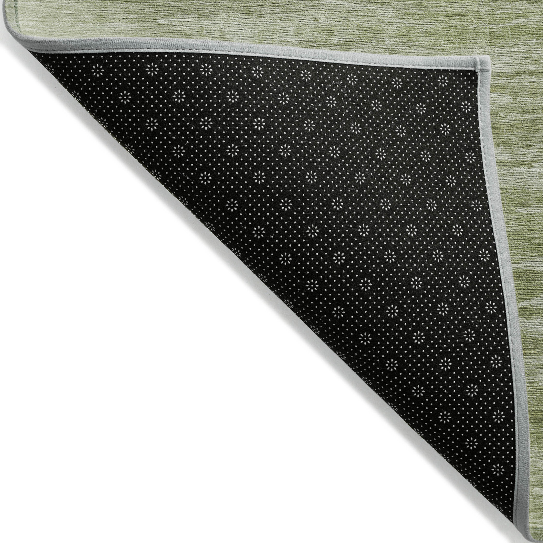 10' X 14' Artichoke Green And Fern Green Abstract Washable Indoor Outdoor Area Rug - 1 - Sports & Outdoor
