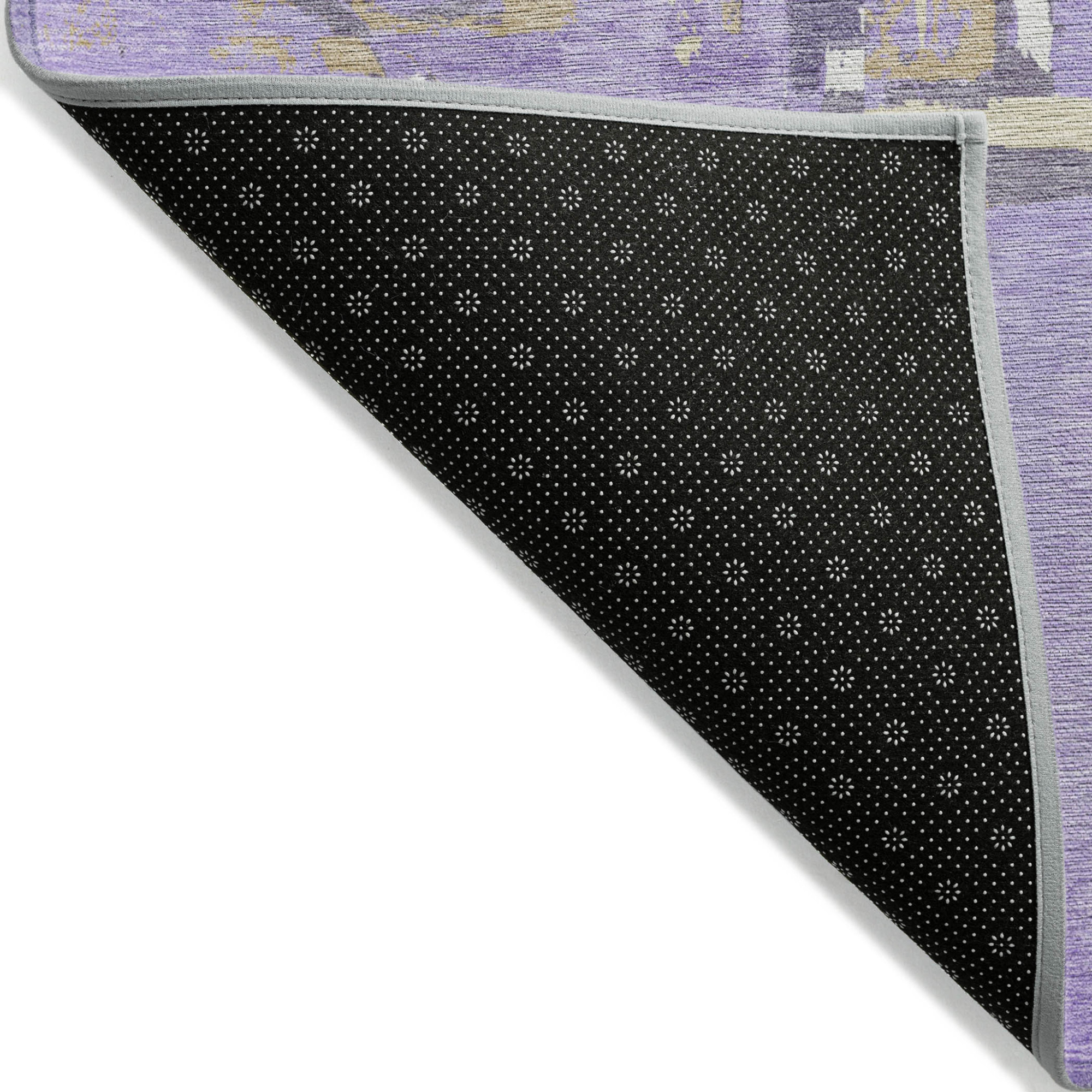 10' X 14' Lavender Lilac And Purple Geometric Washable Indoor Outdoor Area Rug - 1 - Sports & Outdoor