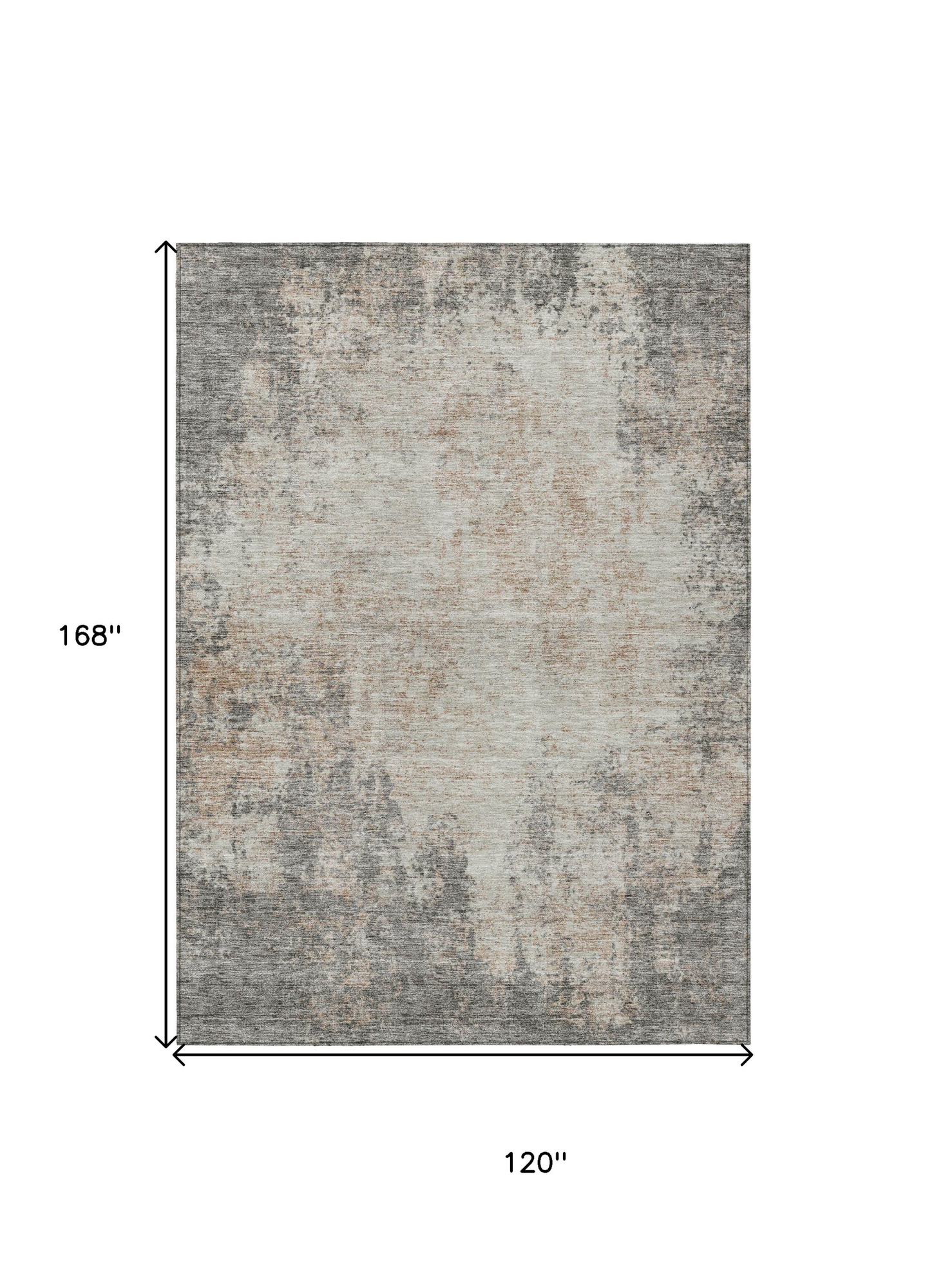 10' X 14' Taupe And Ivory Abstract Washable Indoor Outdoor Area Rug - 1 - Sports & Outdoor