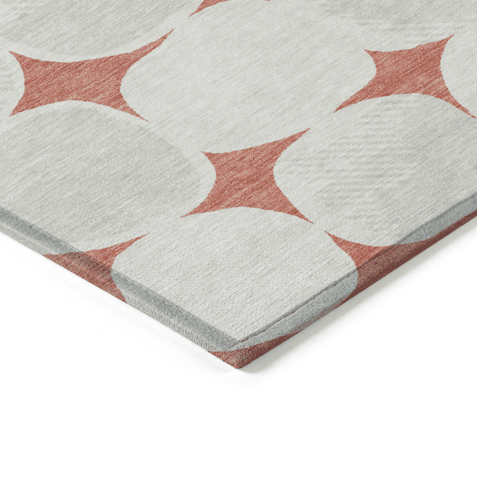 10' X 14' Salmon Beige And Ivory Abstract Washable Indoor Outdoor Area Rug - 1 - Sports & Outdoor