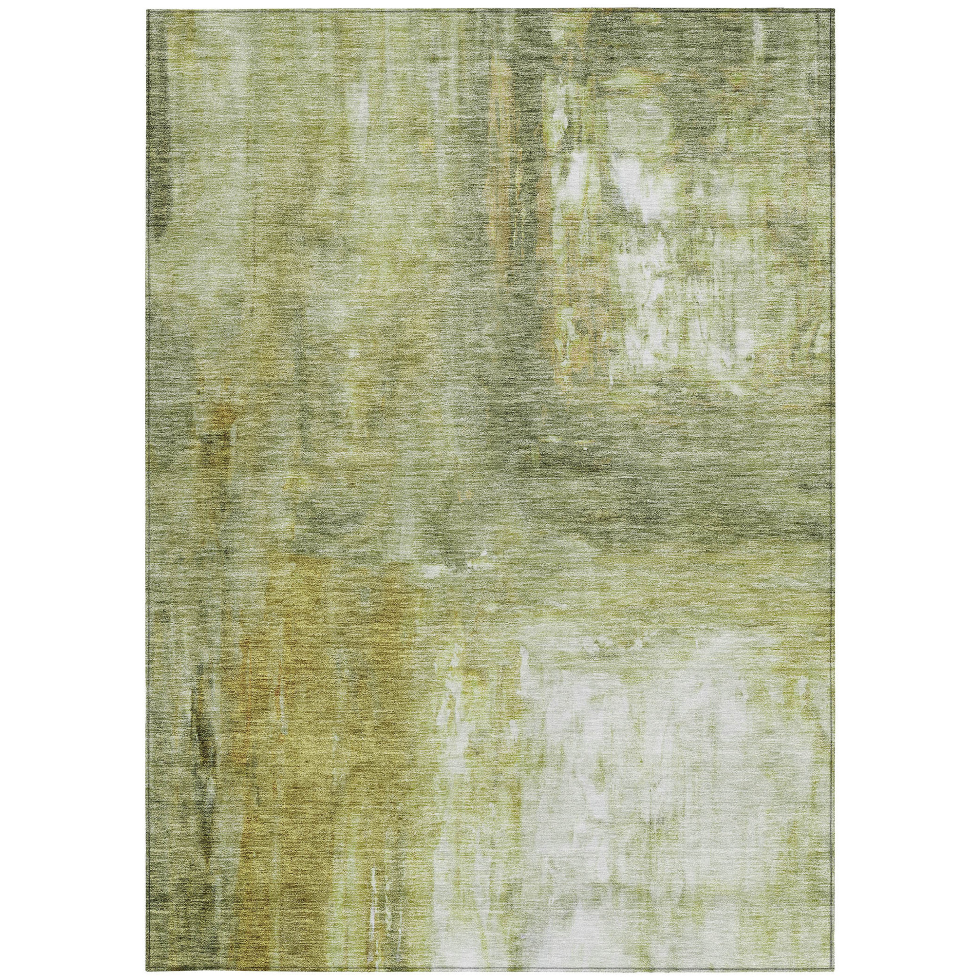 10' X 14' Sage Ivory And Brown Abstract Washable Indoor Outdoor Area Rug - 1 - Sports & Outdoor