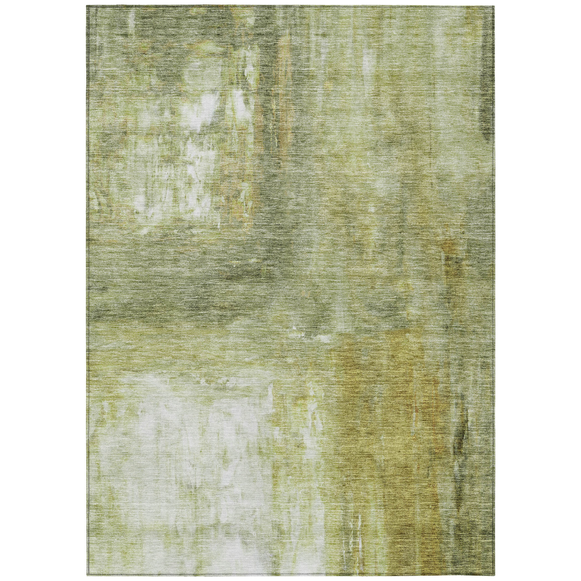 10' X 14' Sage Ivory And Brown Abstract Washable Indoor Outdoor Area Rug - 1 - Sports & Outdoor