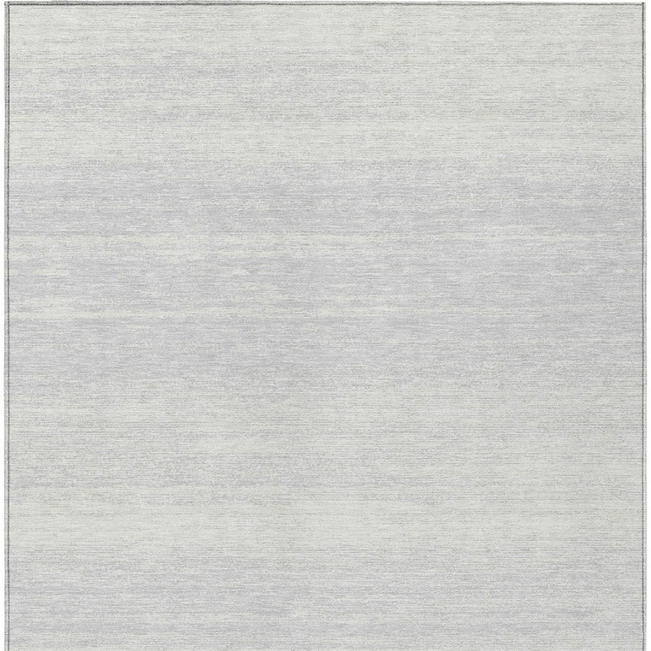 10' X 14' Silver And Gray Striped Washable Indoor Outdoor Area Rug - 1 - Sports & Outdoor