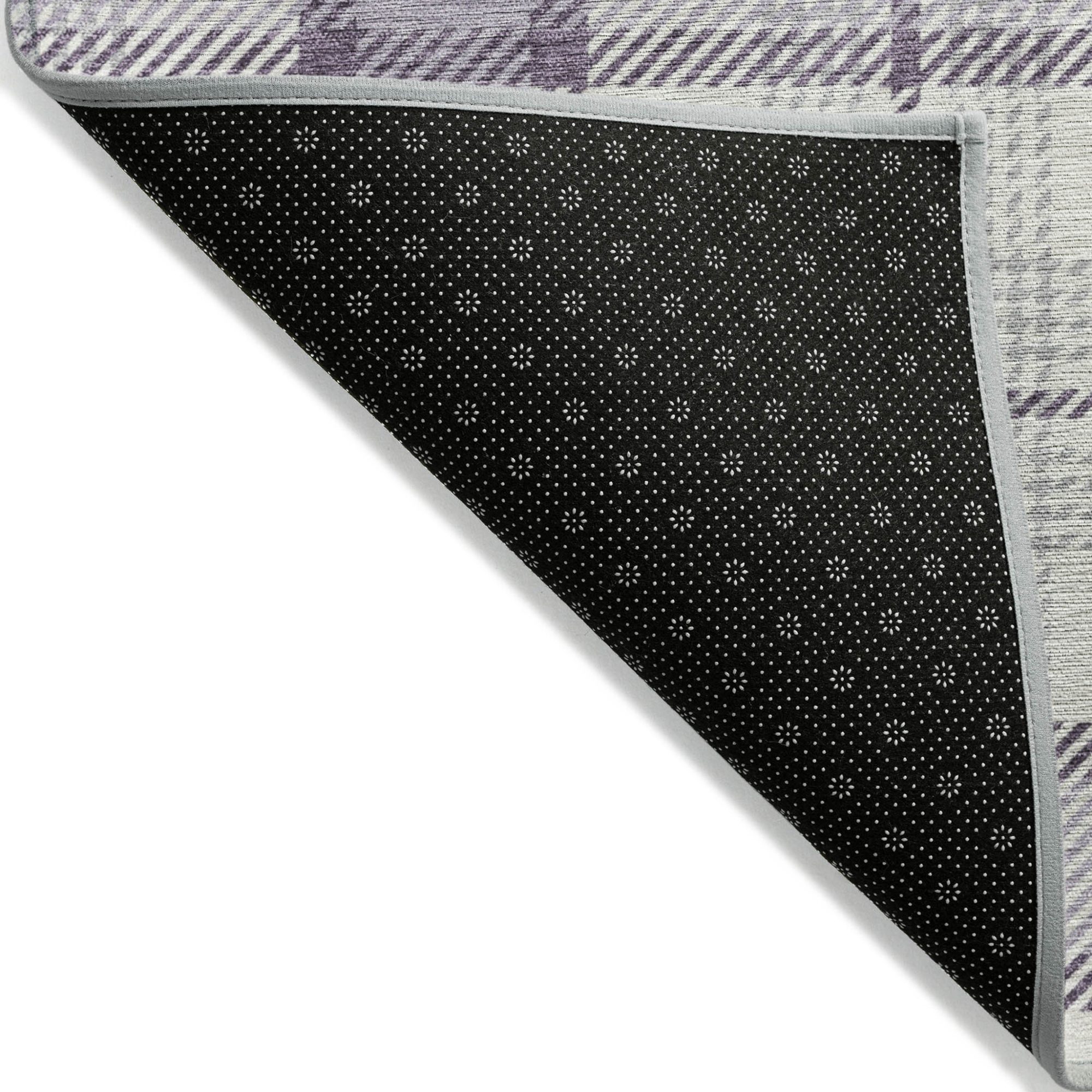 10' X 14' Lavender Purple And Gray Plaid Washable Indoor Outdoor Area Rug Sports & Outdoor