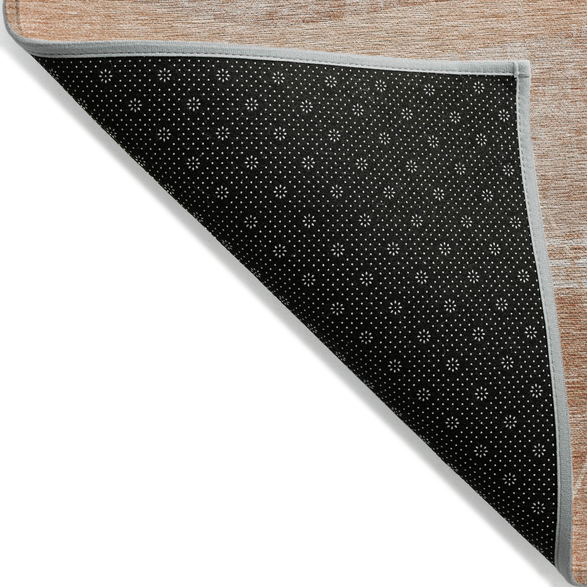 10' X 14' Salmon Copper And Ivory Abstract Washable Indoor Outdoor Area Rug - 1 - Sports & Outdoor