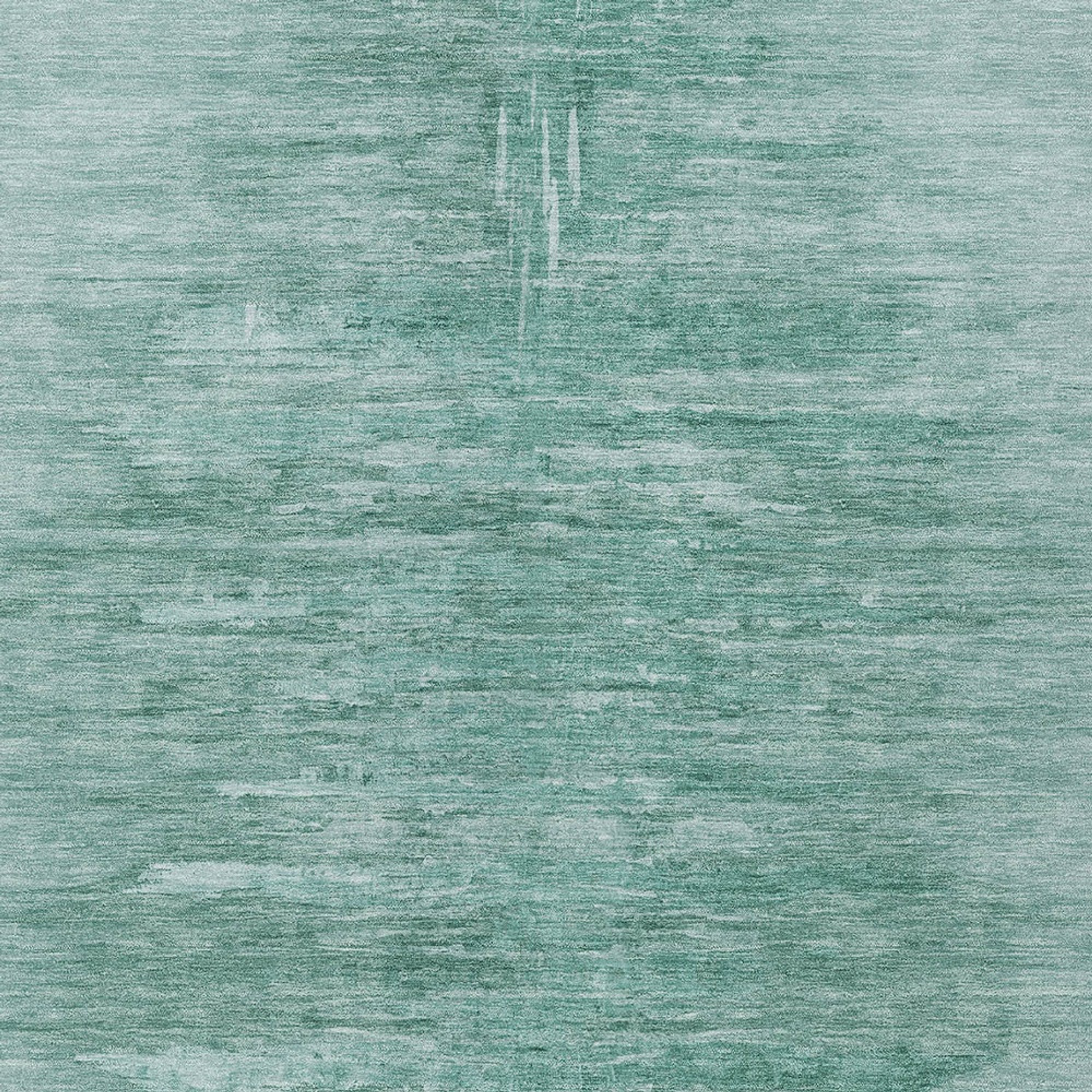 10' X 14' Aqua And Teal Blue Abstract Washable Indoor Outdoor Area Rug - 1 - Sports & Outdoor