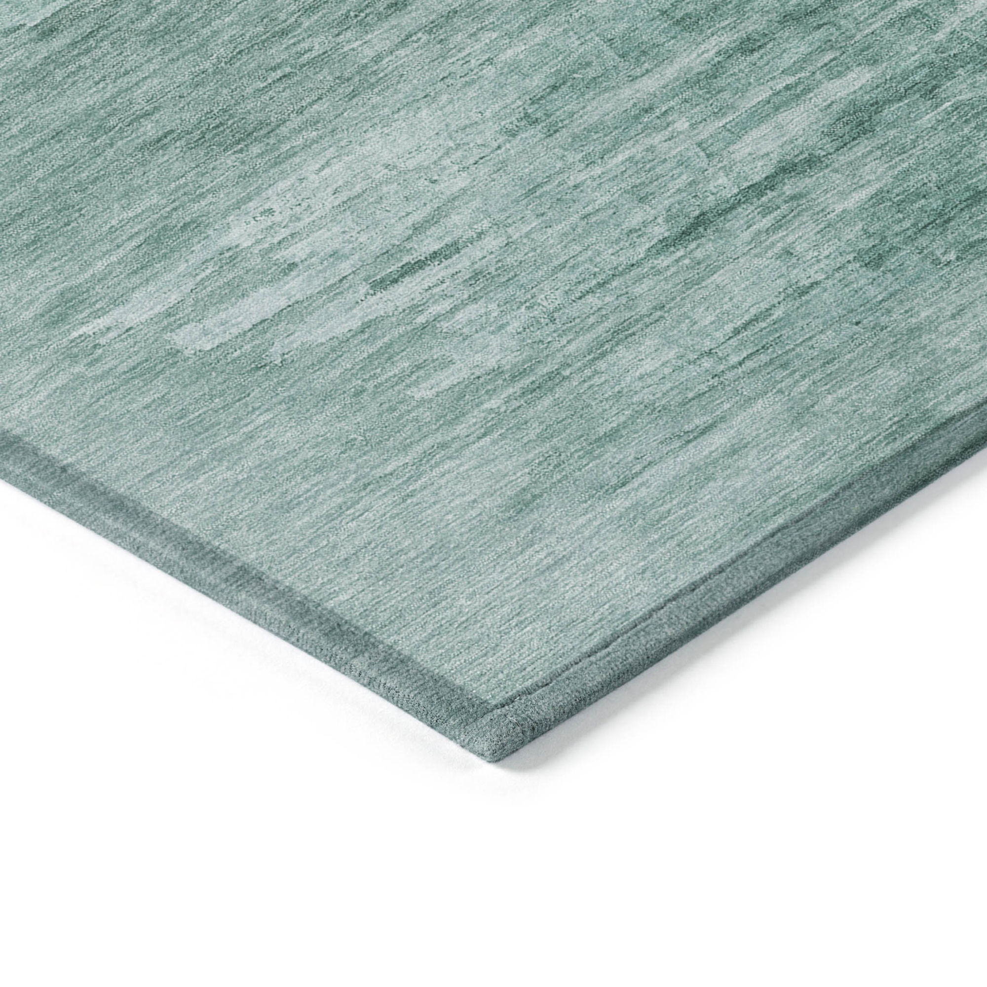 10' X 14' Aqua And Teal Blue Abstract Washable Indoor Outdoor Area Rug - 1 - Sports & Outdoor