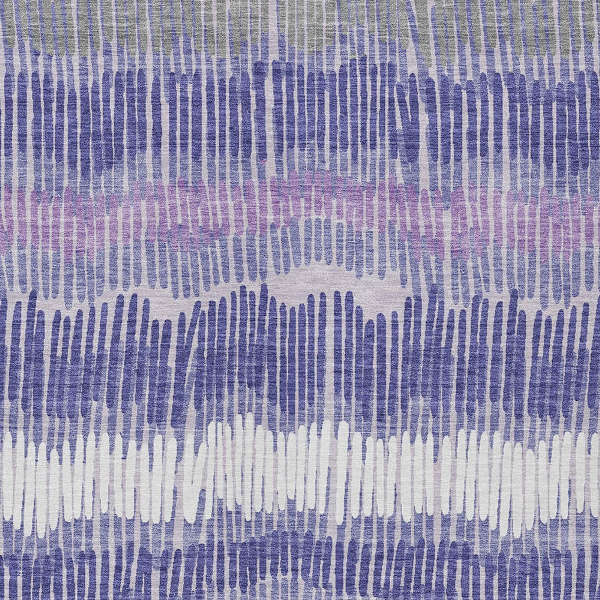 8' X 10' Purple And Gray Striped Washable Indoor Outdoor Area Rug Sports & Outdoor