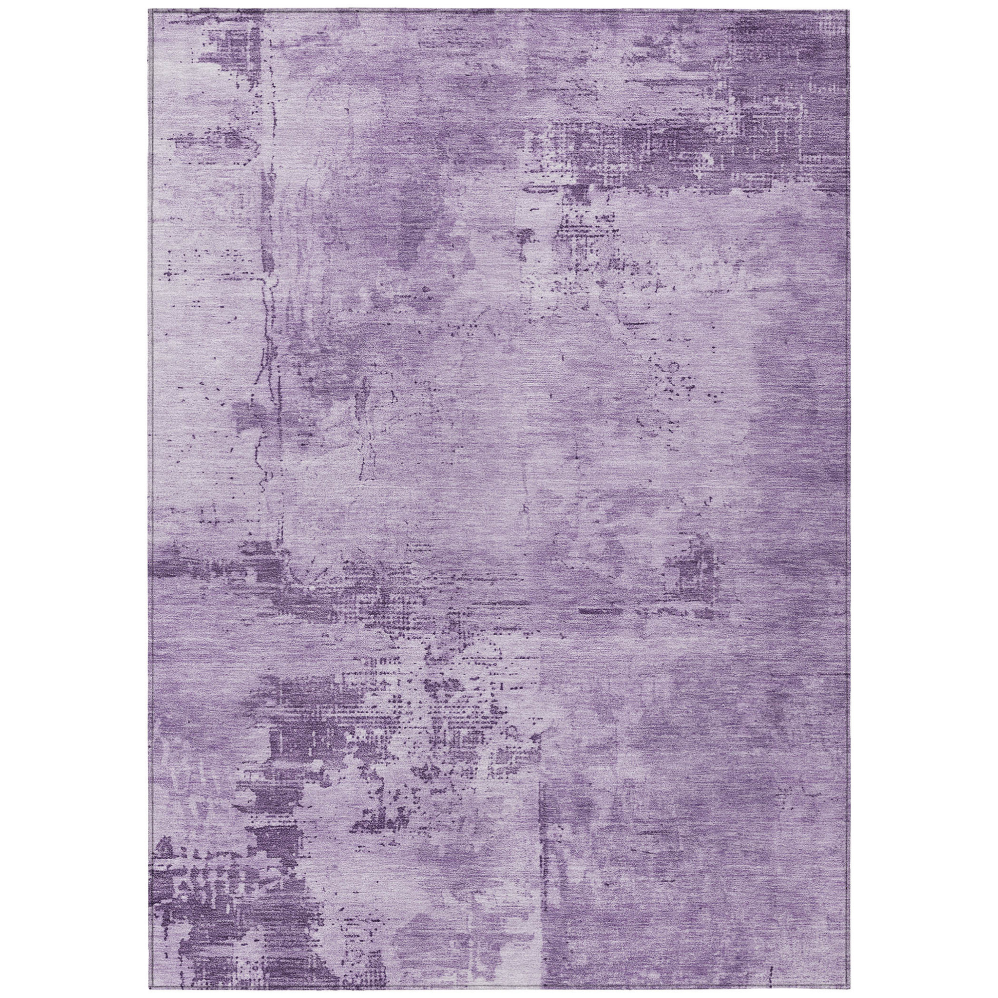 8' X 10' Lavender And Purple Abstract Washable Indoor Outdoor Area Rug Sports & Outdoor
