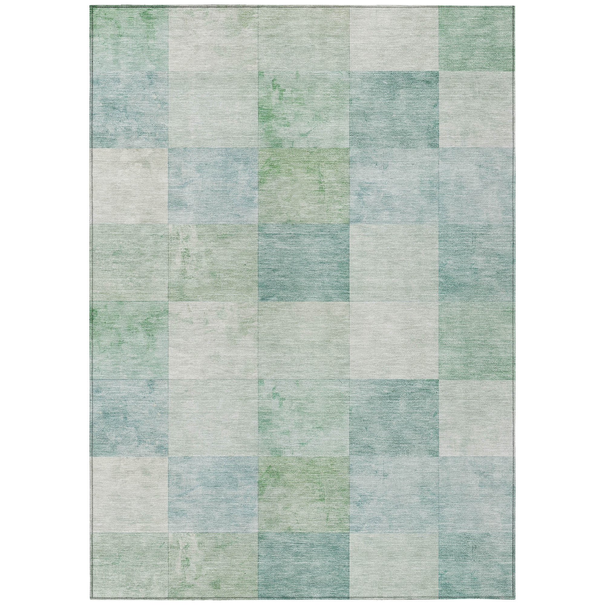 10' X 14' Blue Geometric Washable Indoor Outdoor Area Rug - Sports & Outdoor