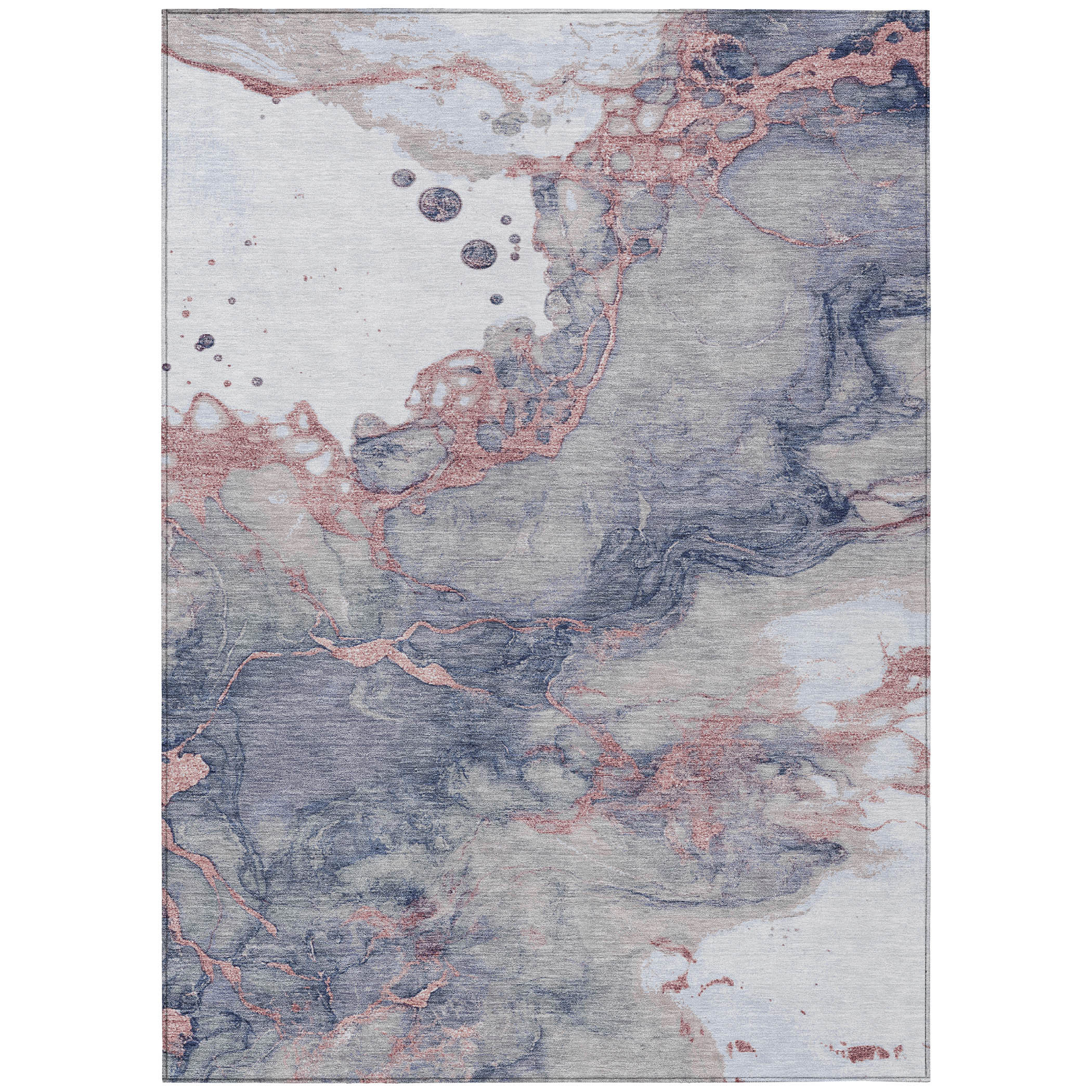 10' X 14' Blush And Gray Abstract Washable Indoor Outdoor Area Rug - Sports & Outdoor