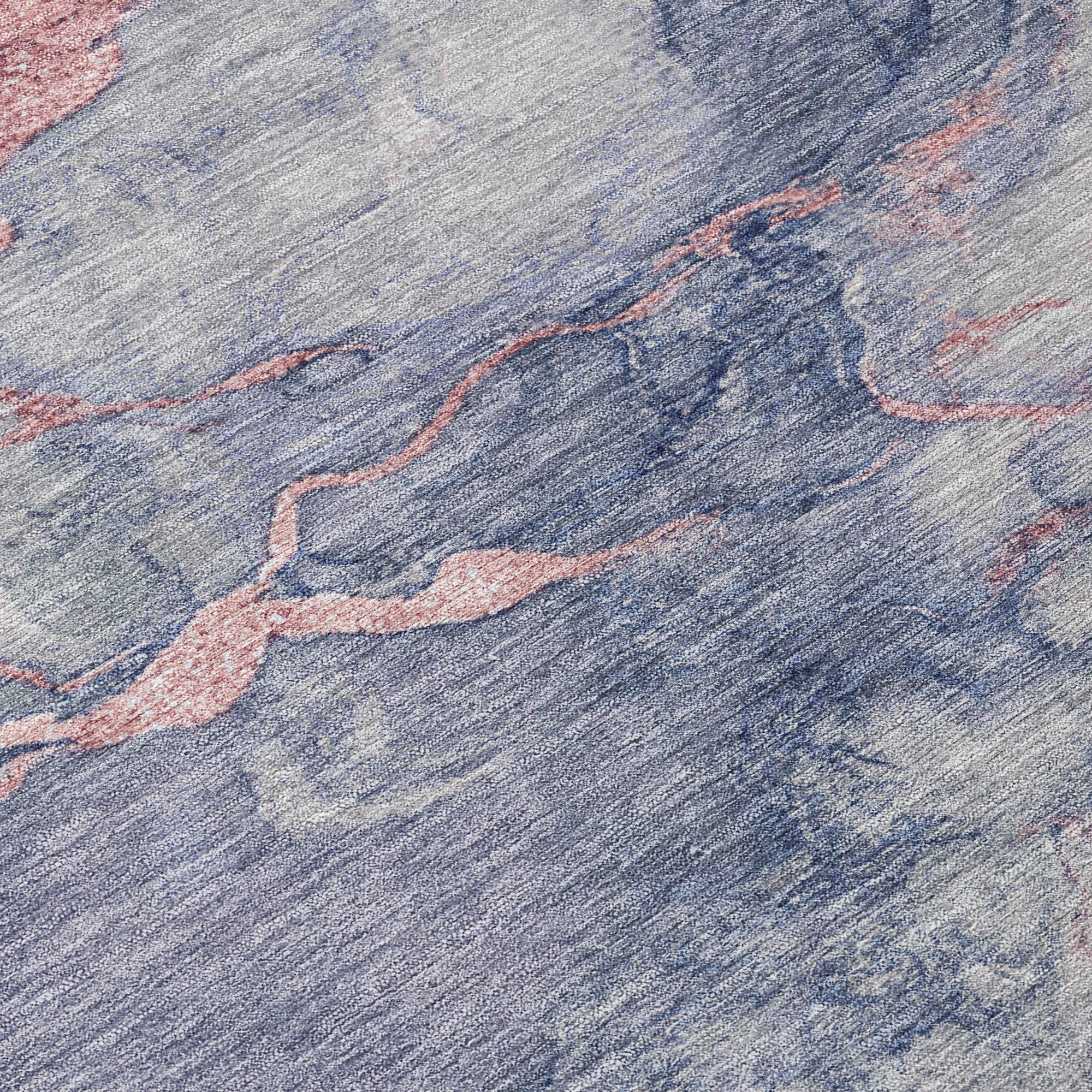 10' X 14' Blush And Gray Abstract Washable Indoor Outdoor Area Rug - Sports & Outdoor