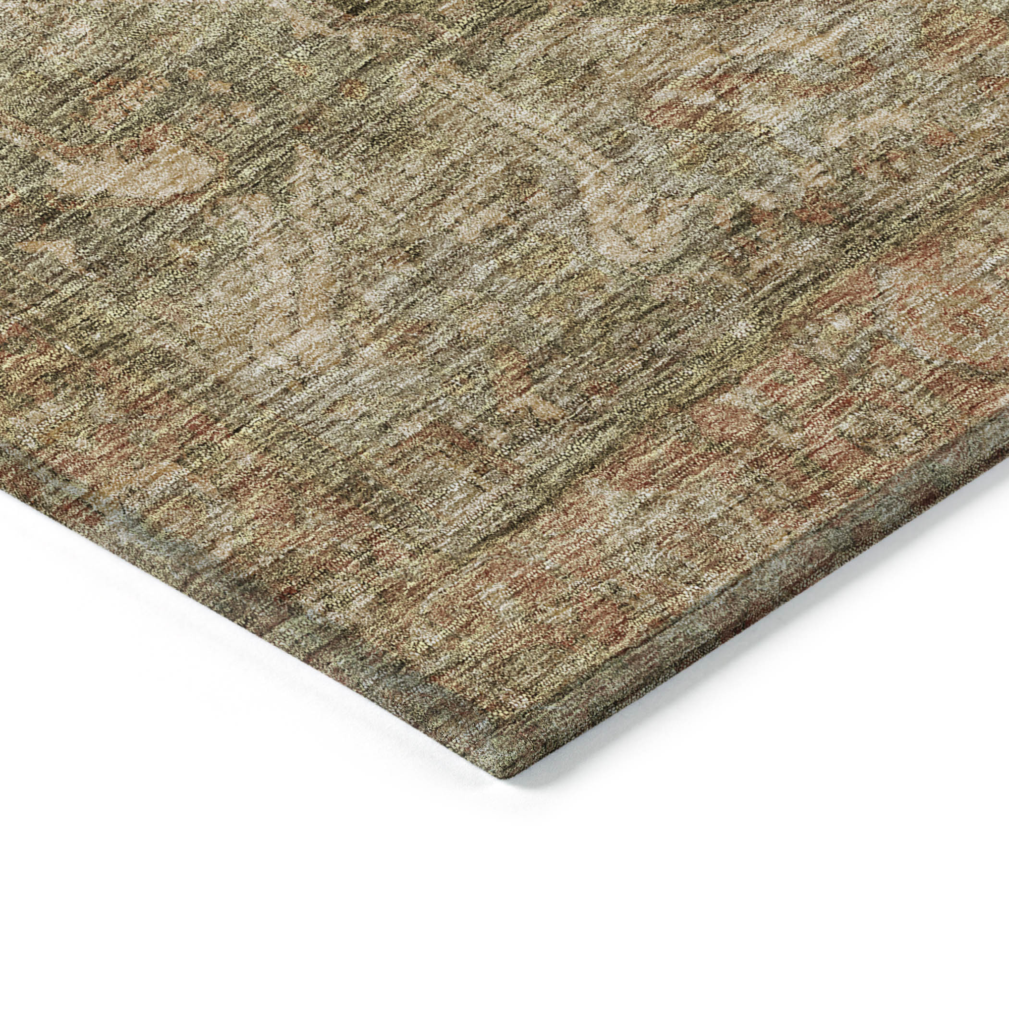10' X 14' Fern Green Medallion Washable Indoor Outdoor Area Rug - Sports & Outdoor