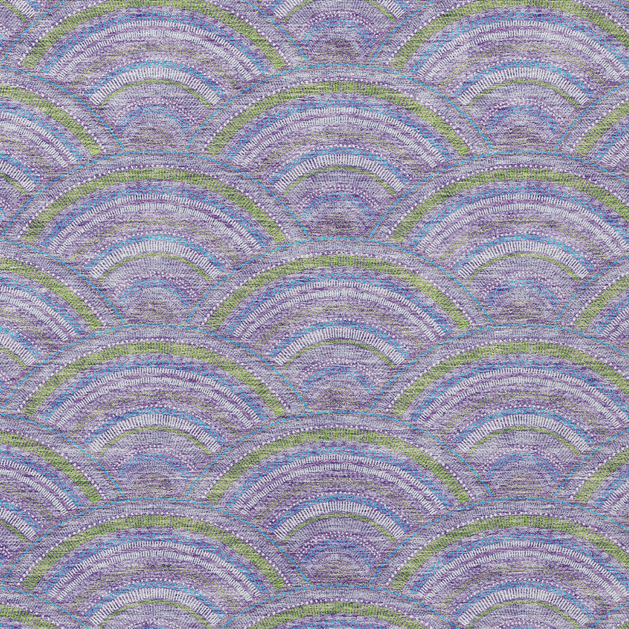 10' X 14' Lavender Sage And Ivory Geometric Washable Indoor Outdoor Area Rug - Sports & Outdoor
