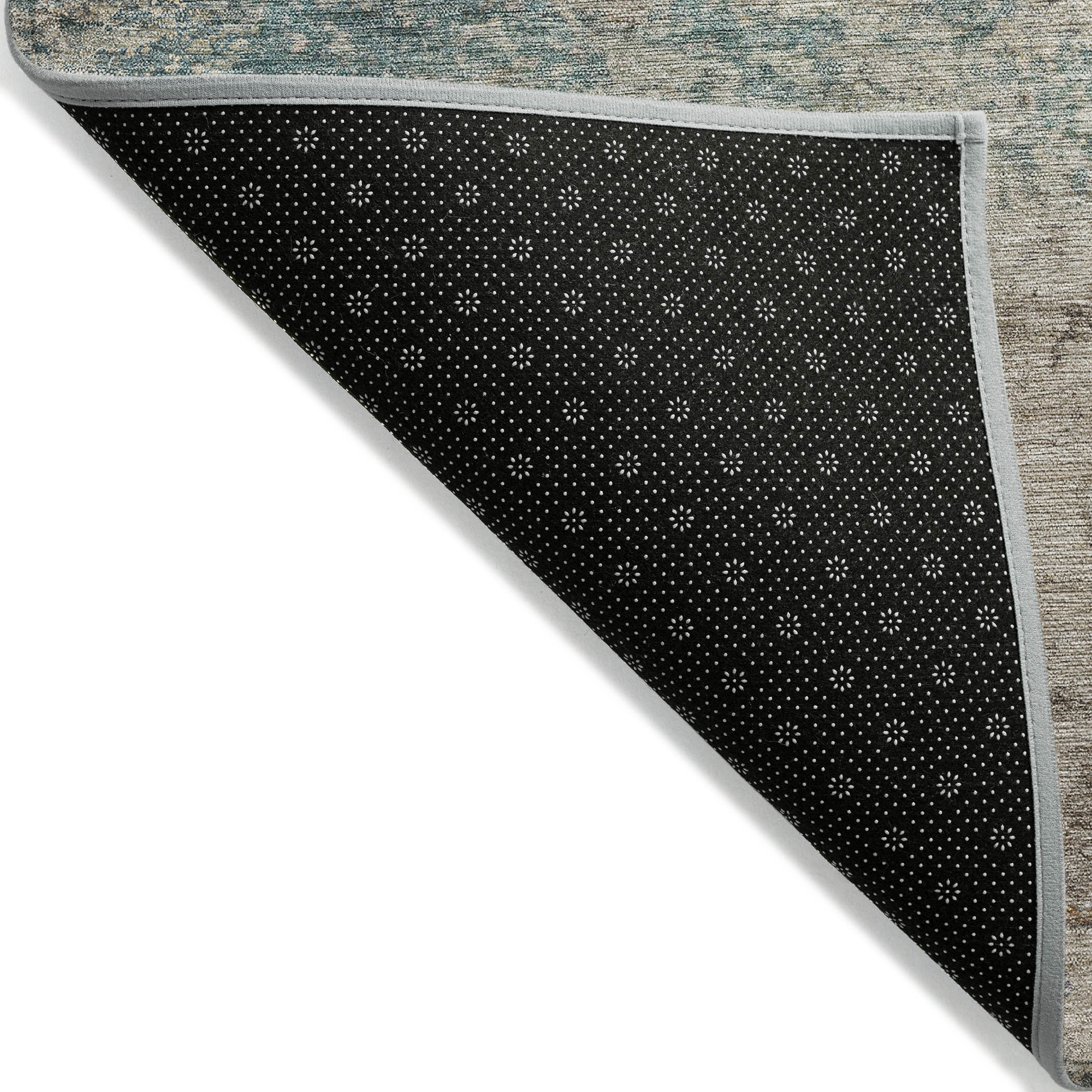10' X 14' Teal Blue Abstract Washable Indoor Outdoor Area Rug - Sports & Outdoor
