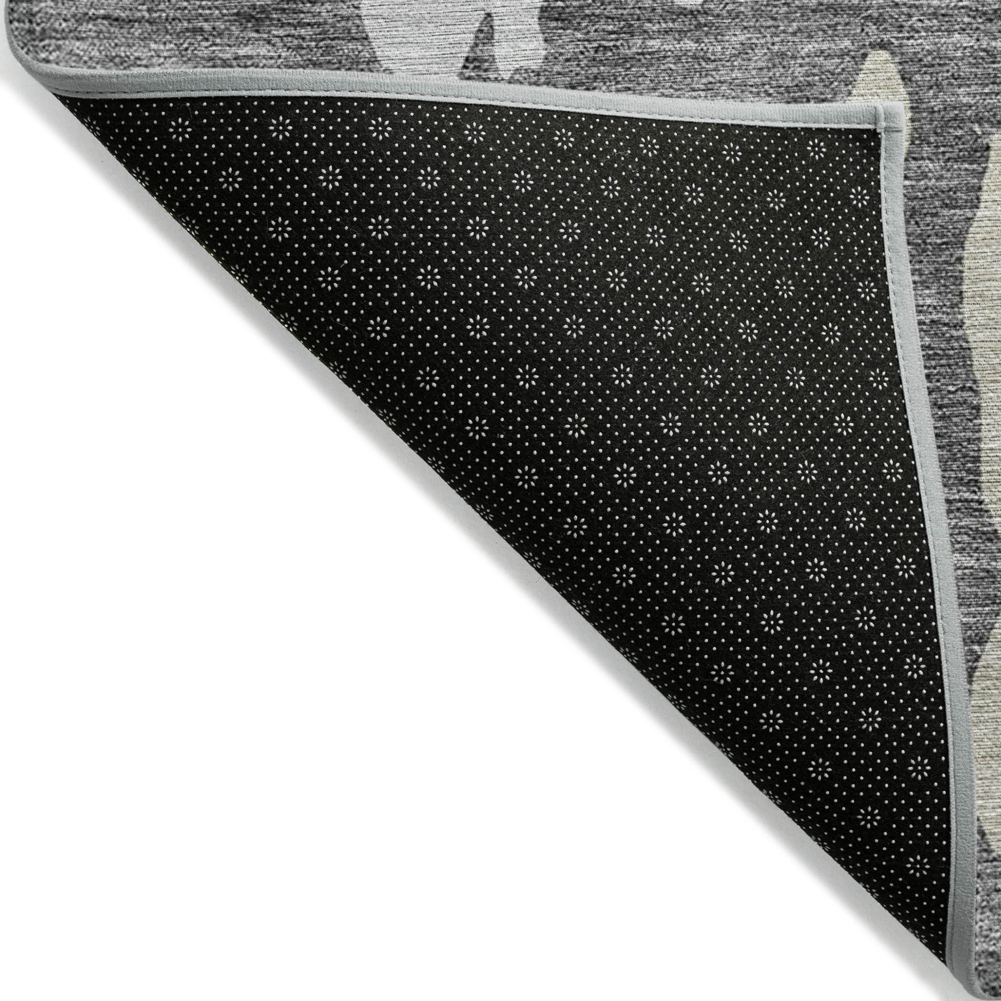 10' X 14' Gray And Silver Abstract Washable Indoor Outdoor Area Rug - Sports & Outdoor
