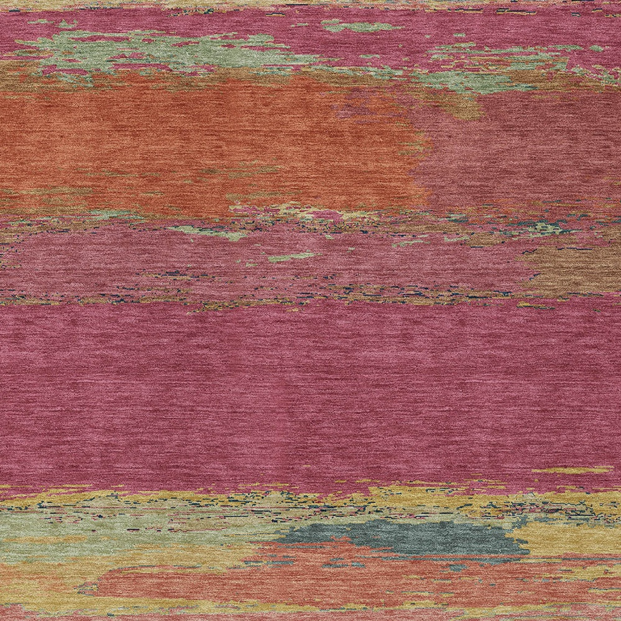 10' X 14' Blush Abstract Washable Indoor Outdoor Area Rug - Sports & Outdoor