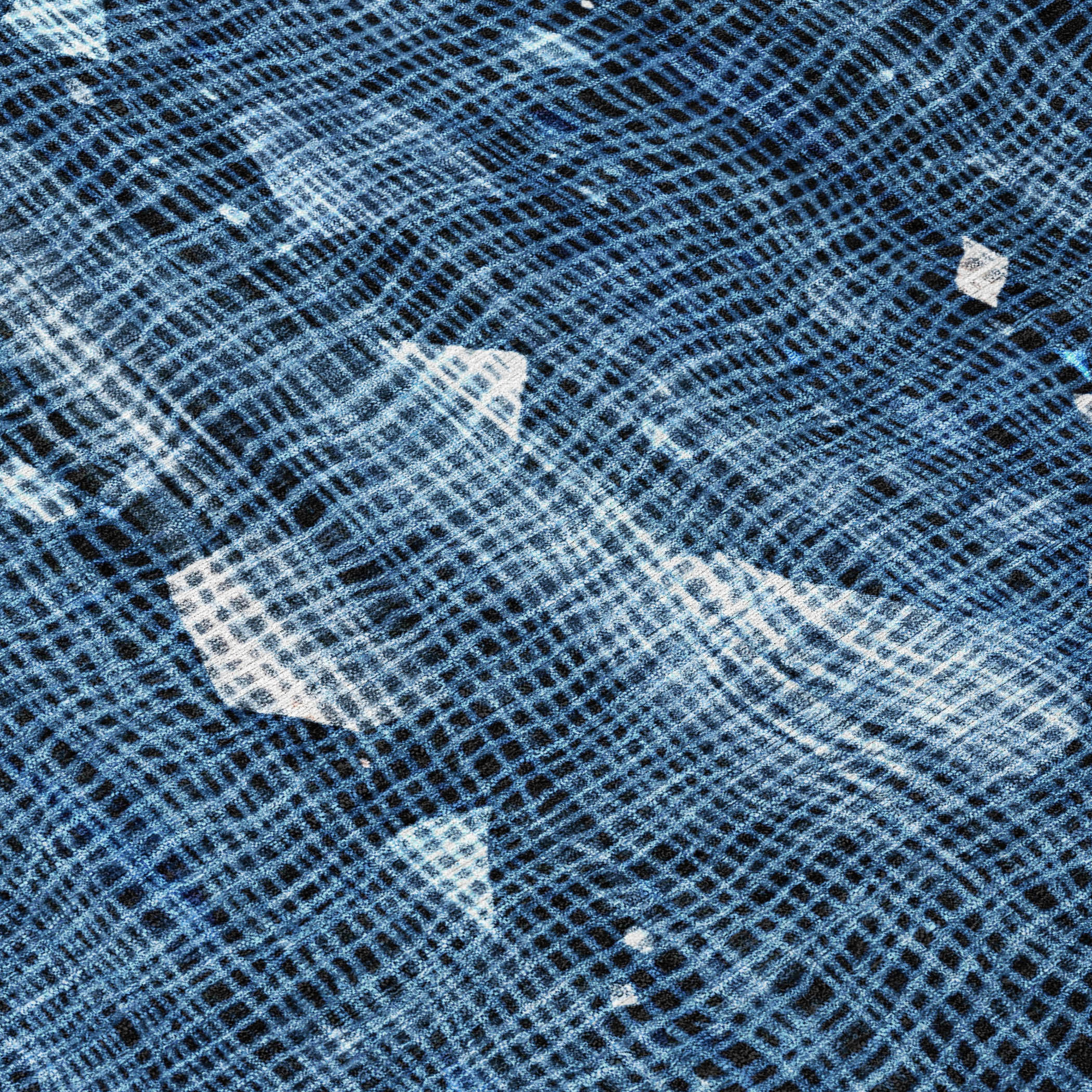 10' X 14' Blue And Ivory Abstract Washable Indoor Outdoor Area Rug - Sports & Outdoor