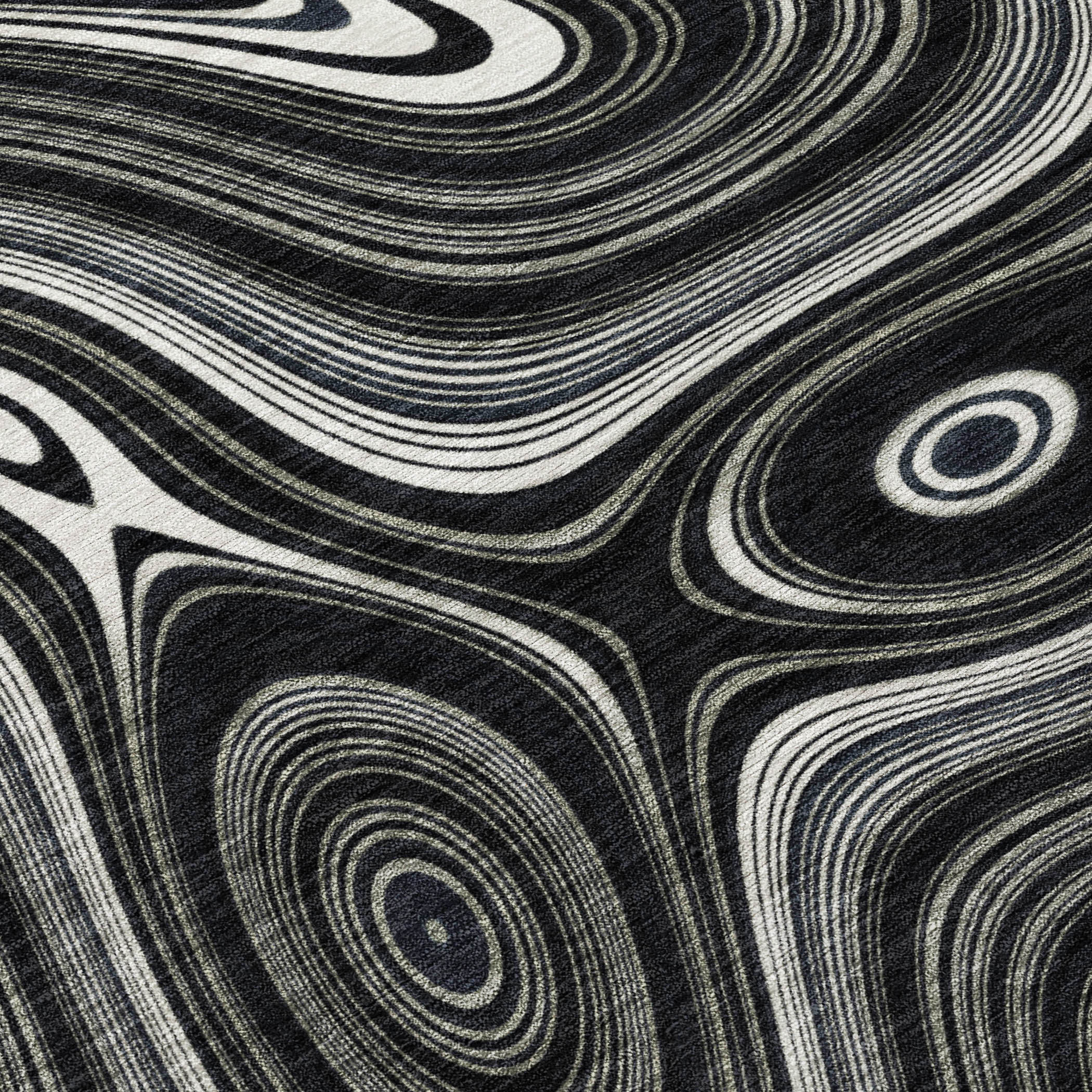 10' X 14' Black And Ivory Geometric Washable Indoor Outdoor Area Rug - Sports & Outdoor