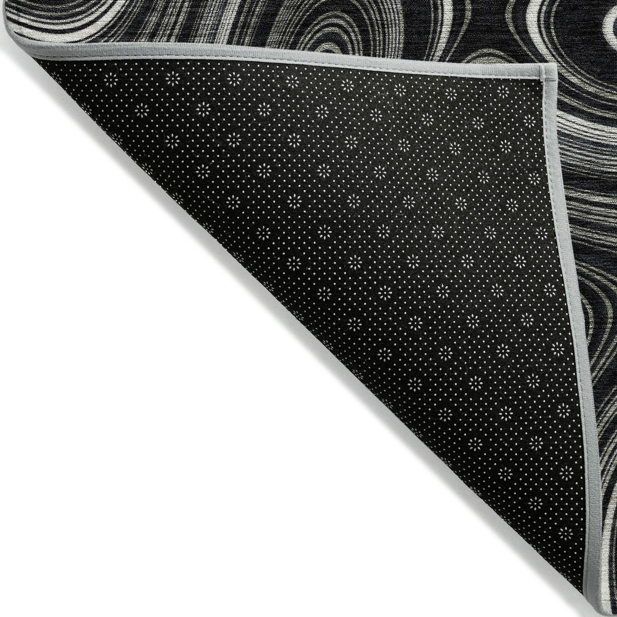 10' X 14' Black And Ivory Geometric Washable Indoor Outdoor Area Rug - Sports & Outdoor