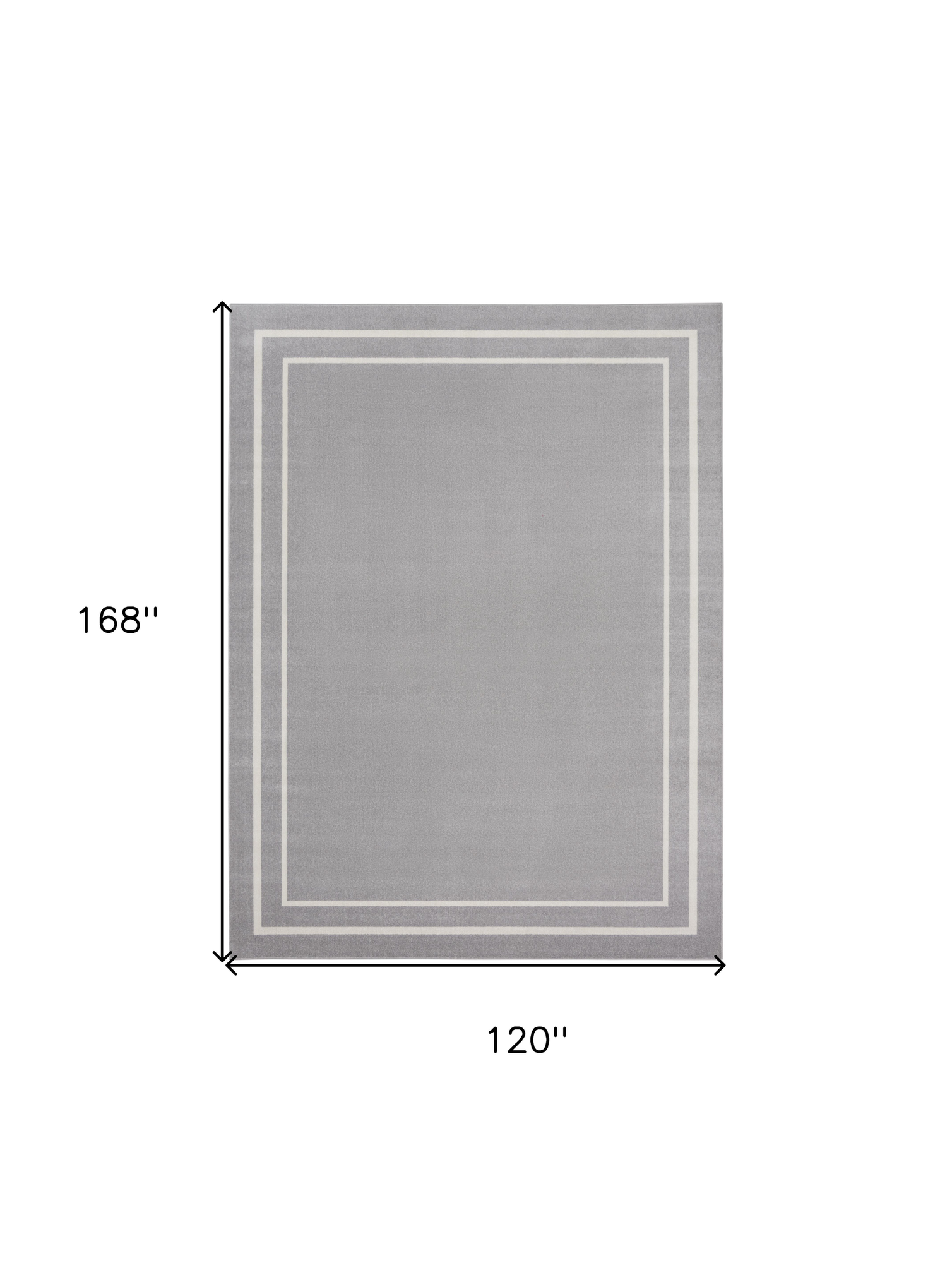 10' X 14' Gray And Ivory Indoor Outdoor Area Rug - Sports & Outdoor