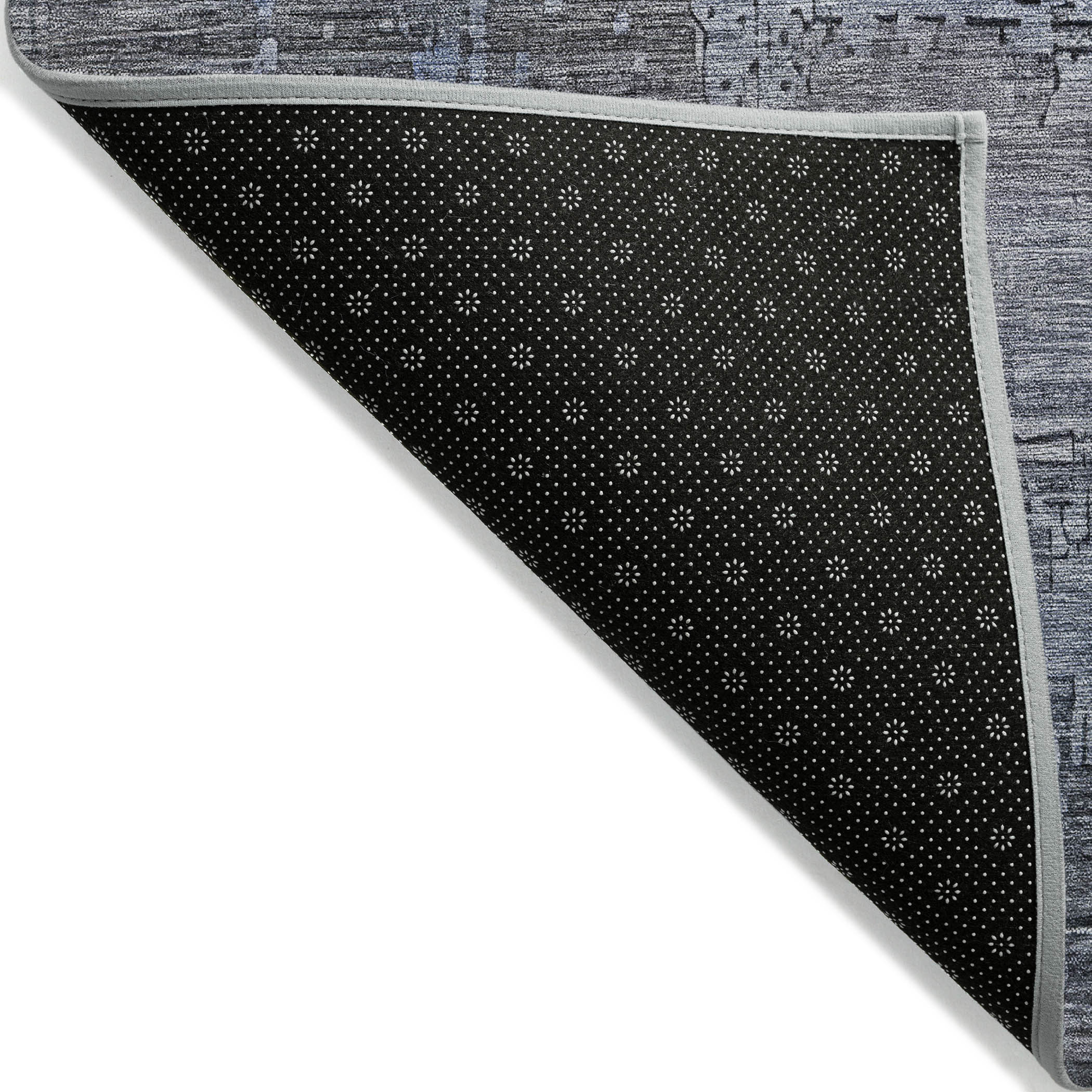 10' X 14' Gray And Blue Abstract Washable Indoor Outdoor Area Rug - Sports & Outdoor