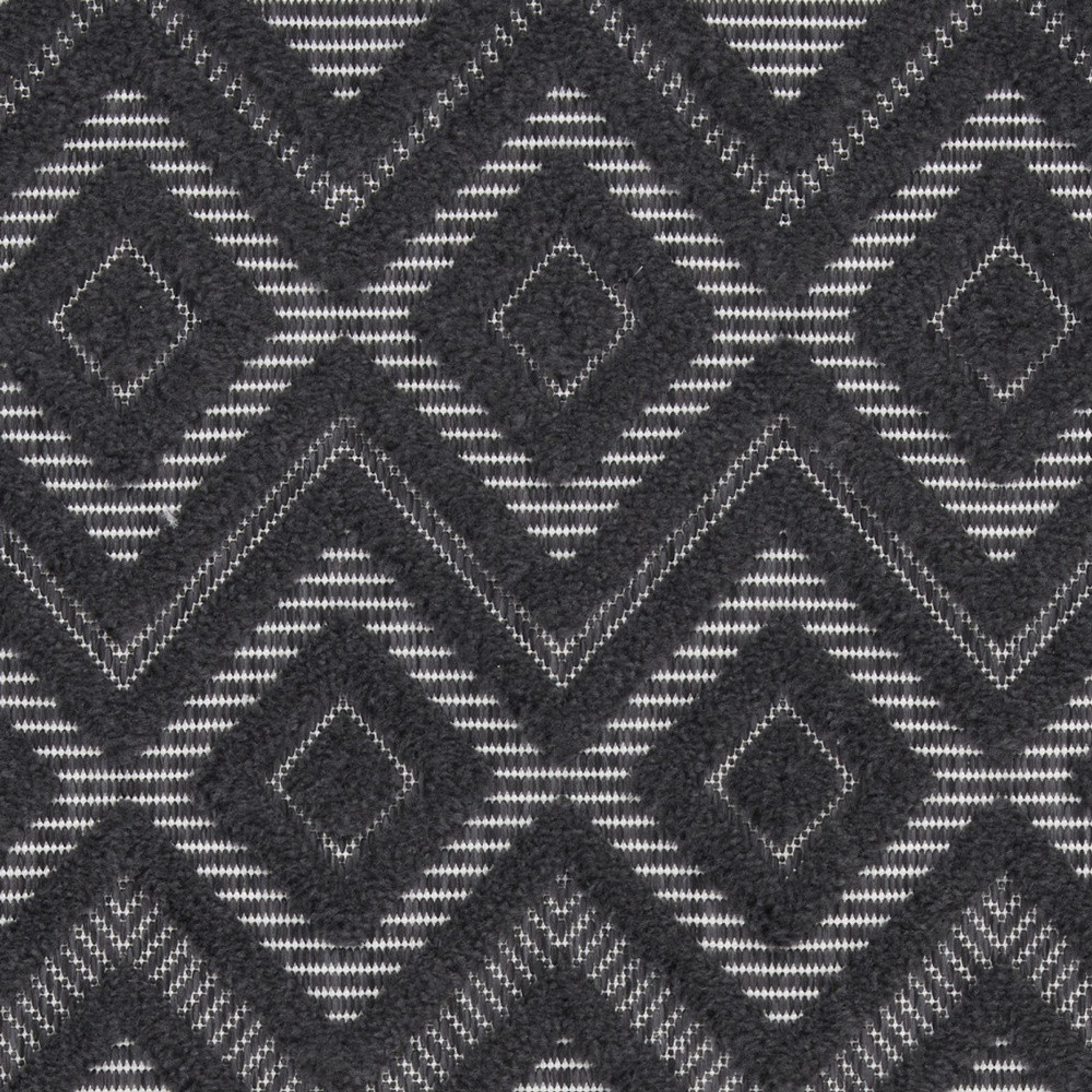 2' X 4' Charcoal And Black Geometric Indoor Outdoor Area Rug - Sports & Outdoor