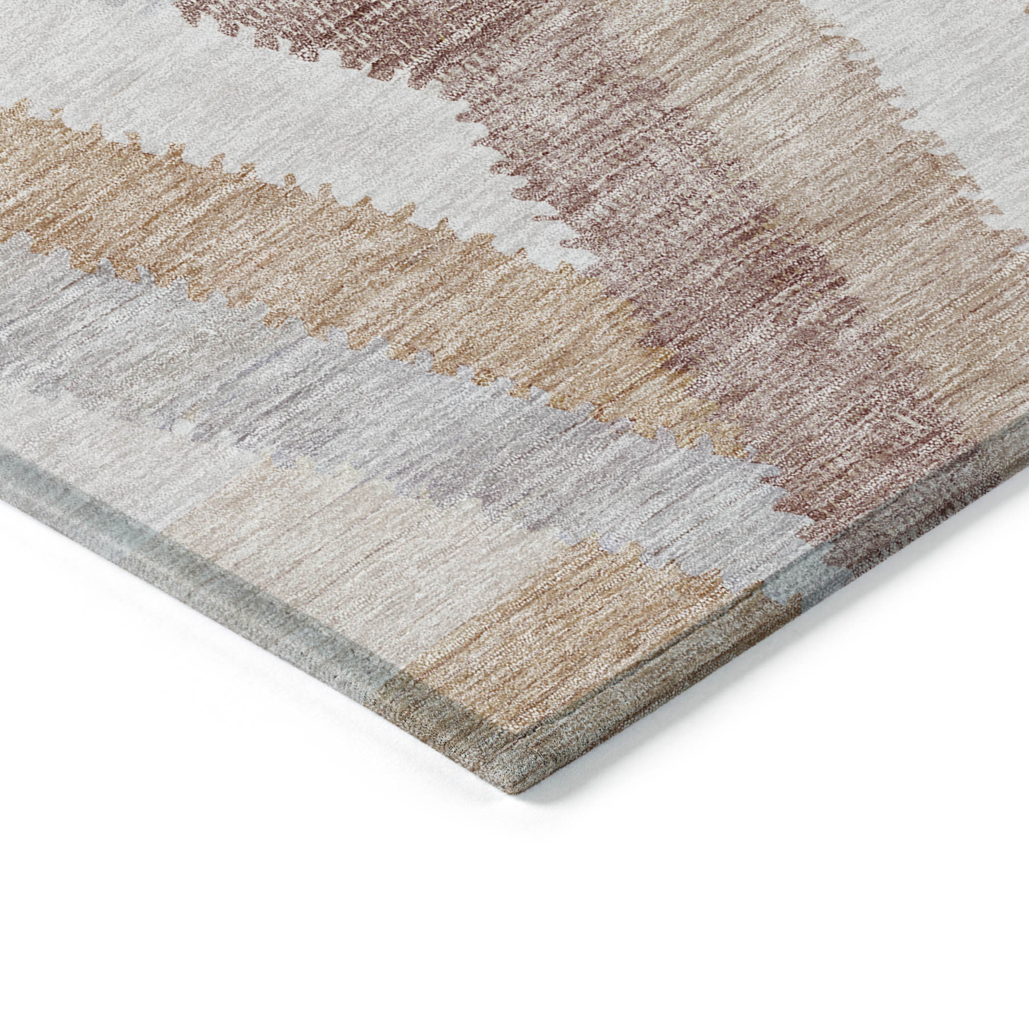 10' X 14' Copper Geometric Washable Indoor Outdoor Area Rug - Sports & Outdoor
