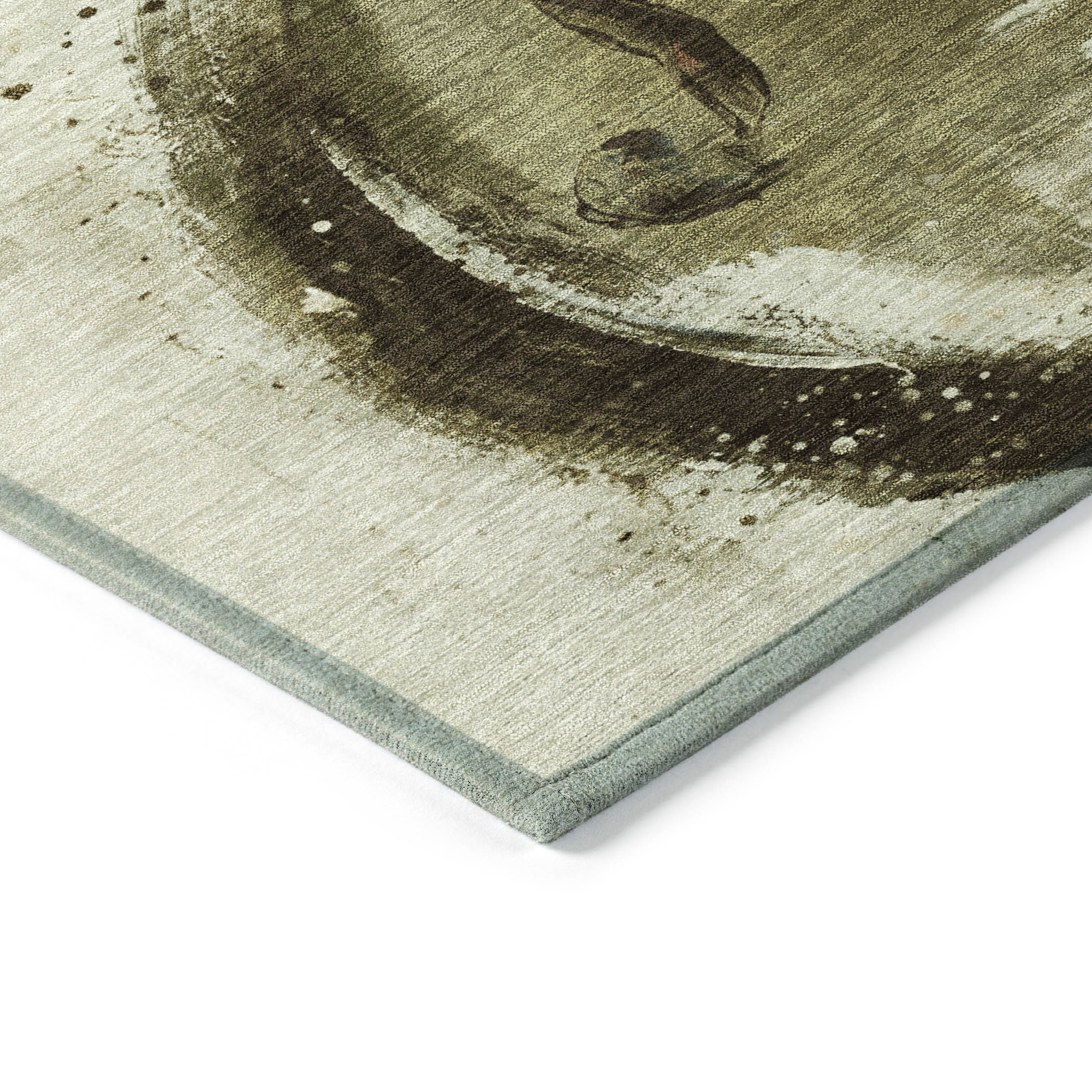 10' X 14' Brown Copper And Charcoal Abstract Washable Indoor Outdoor Area Rug - Sports & Outdoor