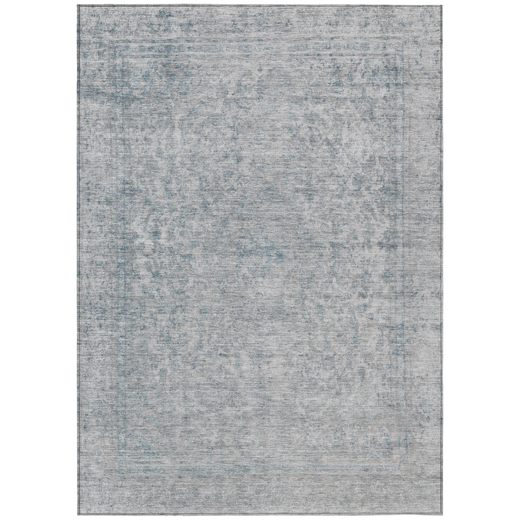 10' X 14' Silver And Beige Abstract Washable Indoor Outdoor Area Rug - Sports & Outdoor
