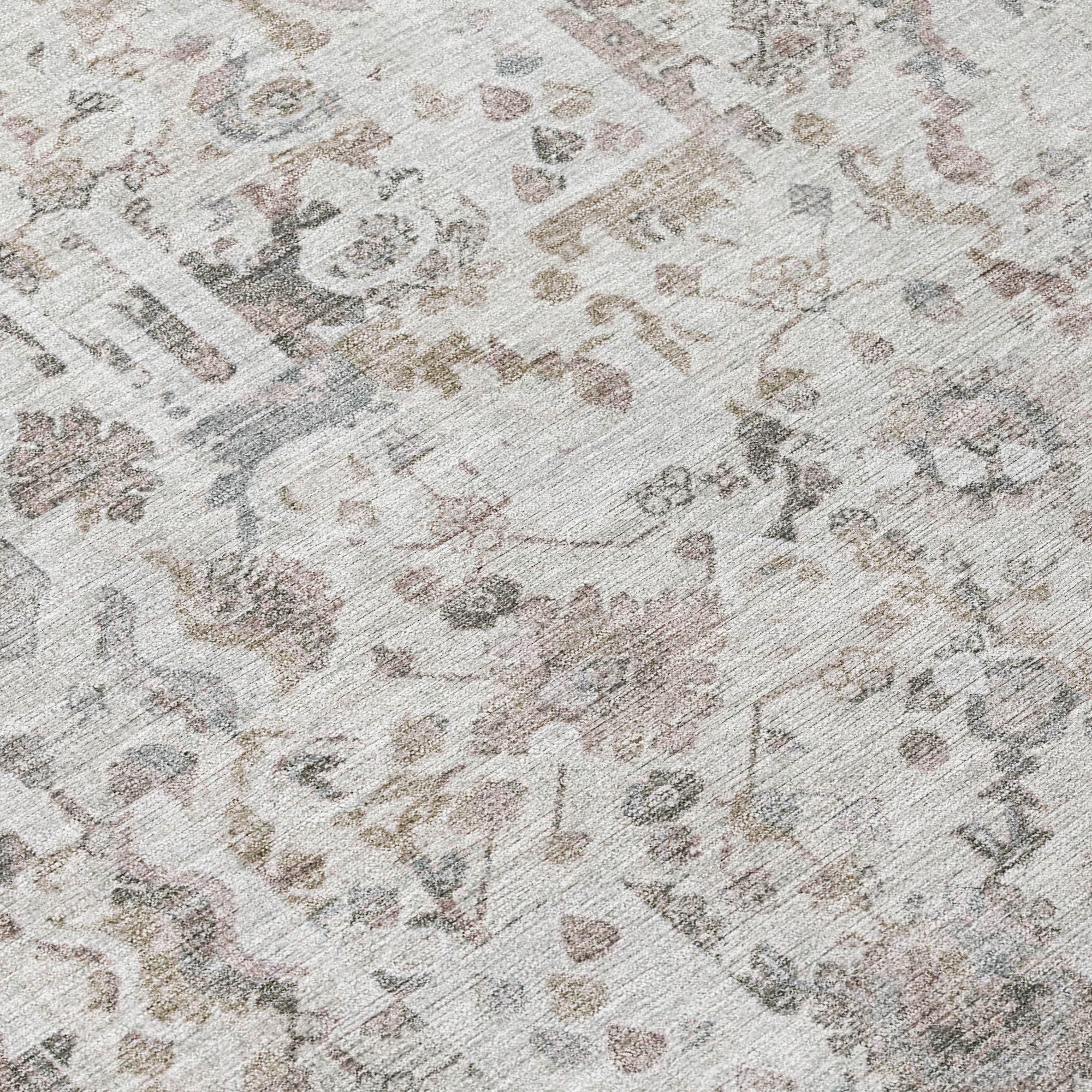 10' X 14' Taupe And Ivory Patchwork Washable Indoor Outdoor Area Rug - Sports & Outdoor