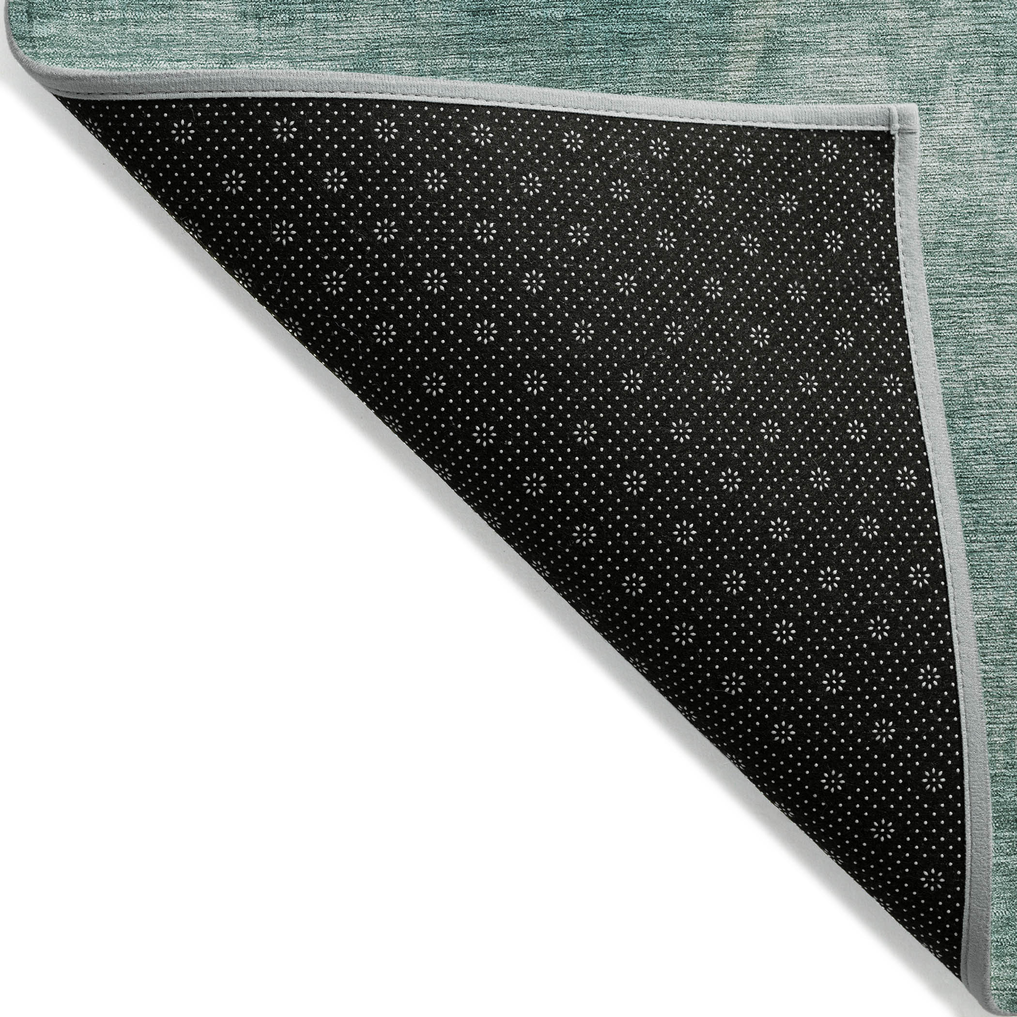 10' X 14' Teal Blue And Ivory Abstract Washable Indoor Outdoor Area Rug - Sports & Outdoor