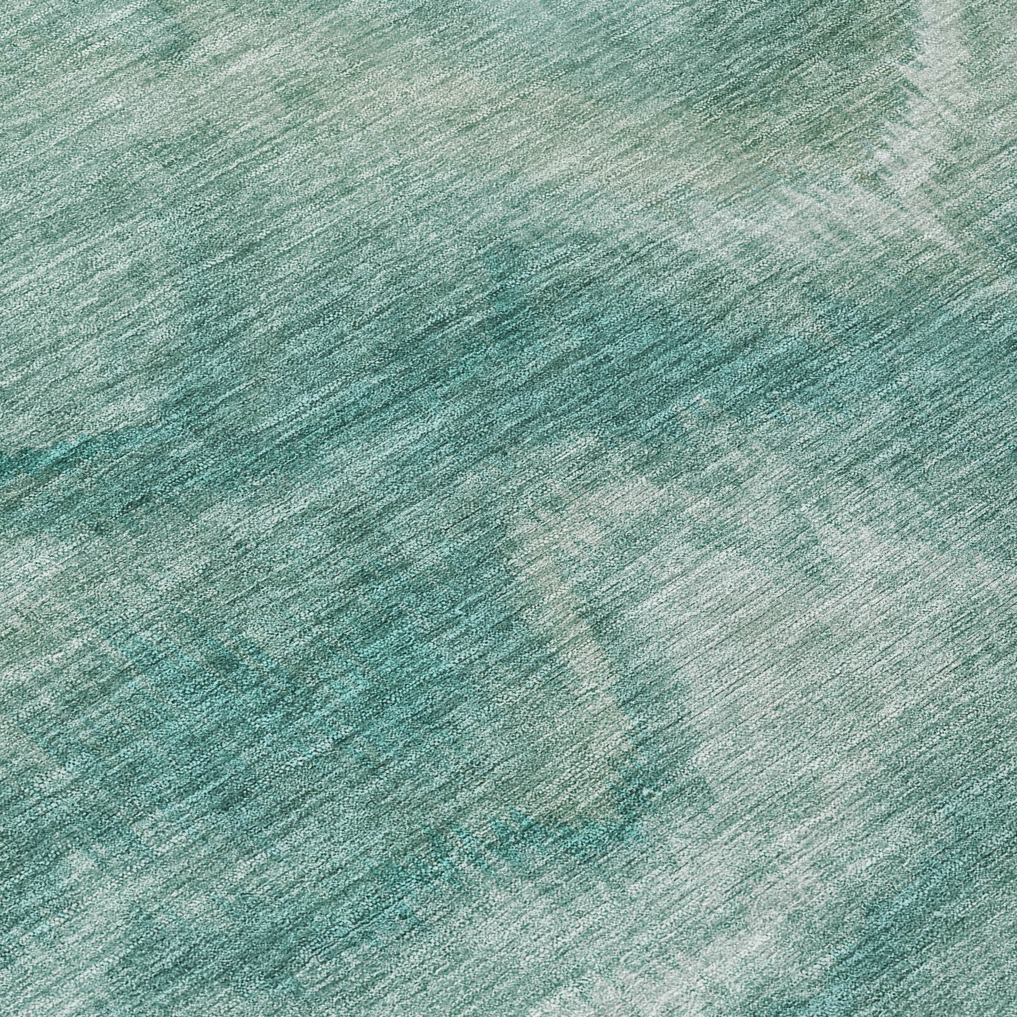10' X 14' Teal Blue And Ivory Abstract Washable Indoor Outdoor Area Rug - Sports & Outdoor