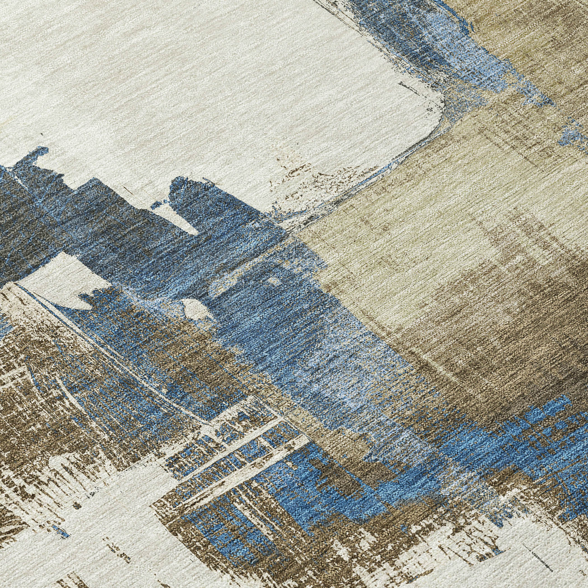 10' X 14' Beige And Brown Abstract Washable Indoor Outdoor Area Rug - Sports & Outdoor