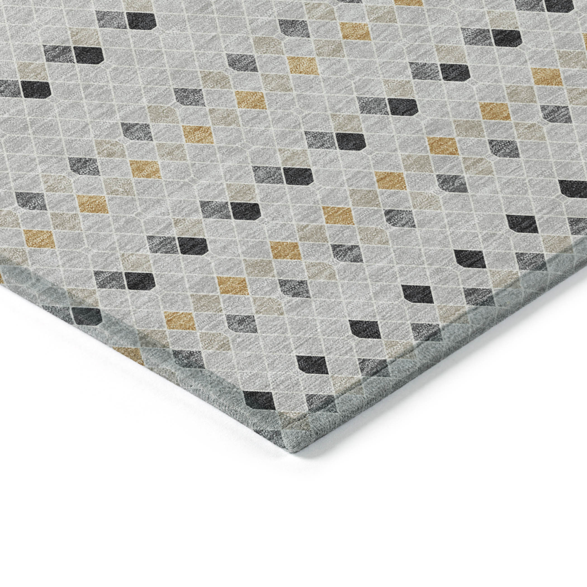 10' X 14' Silver And Gray Striped Washable Indoor Outdoor Area Rug - Sports & Outdoor