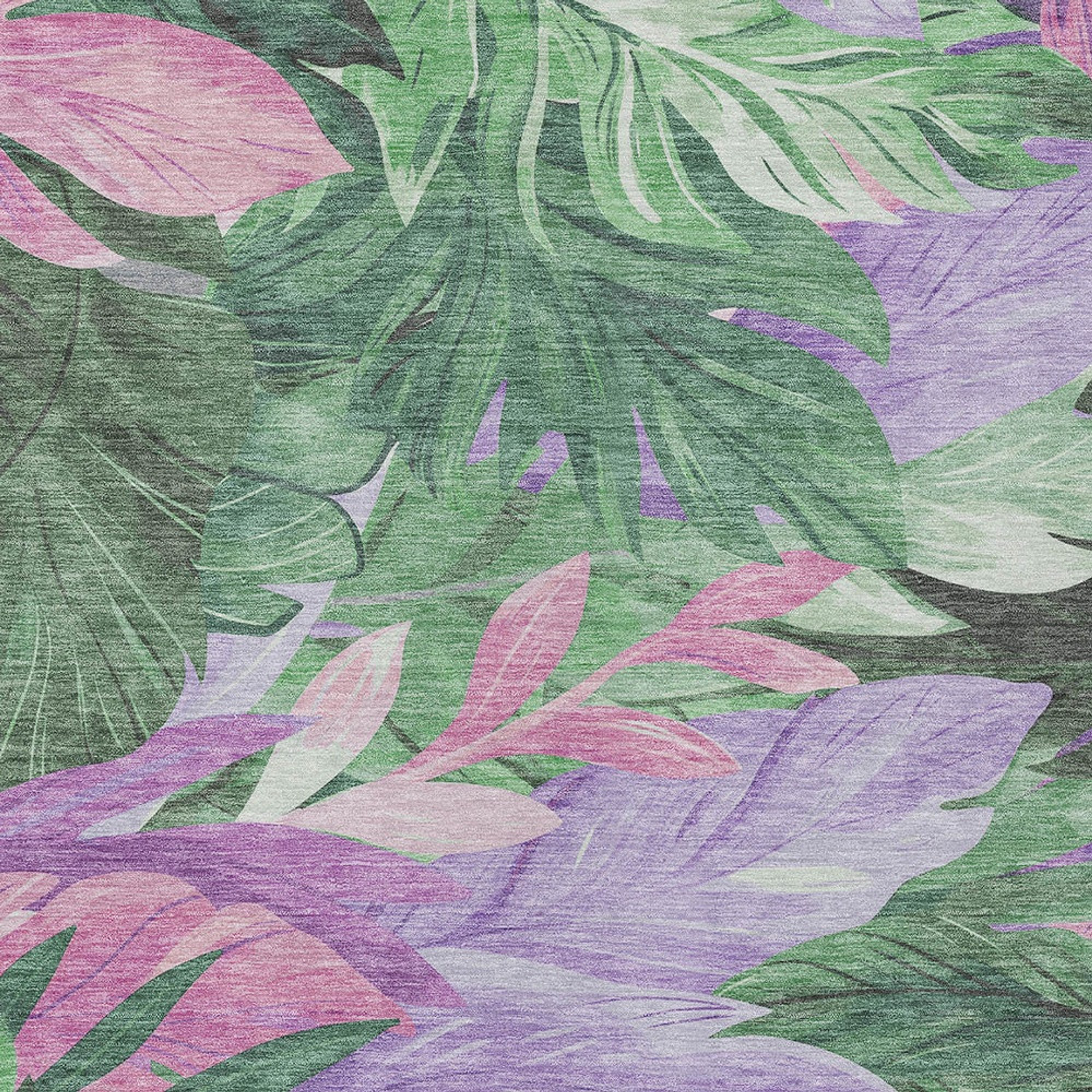 10' X 14' Sage And Mint Green Floral Washable Indoor Outdoor Area Rug - Sports & Outdoor