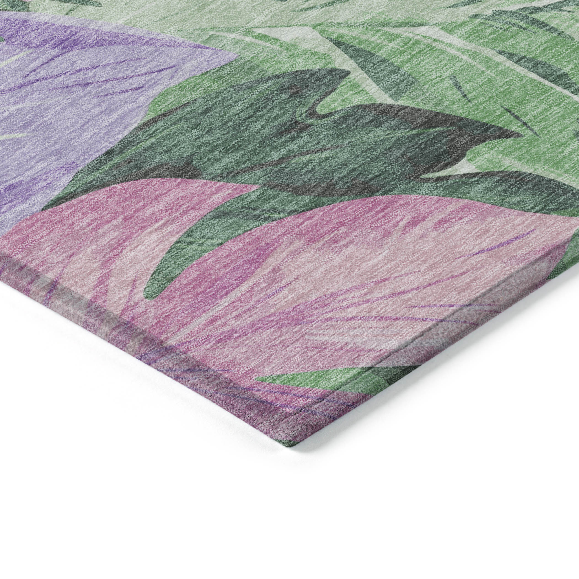 10' X 14' Sage And Mint Green Floral Washable Indoor Outdoor Area Rug - Sports & Outdoor