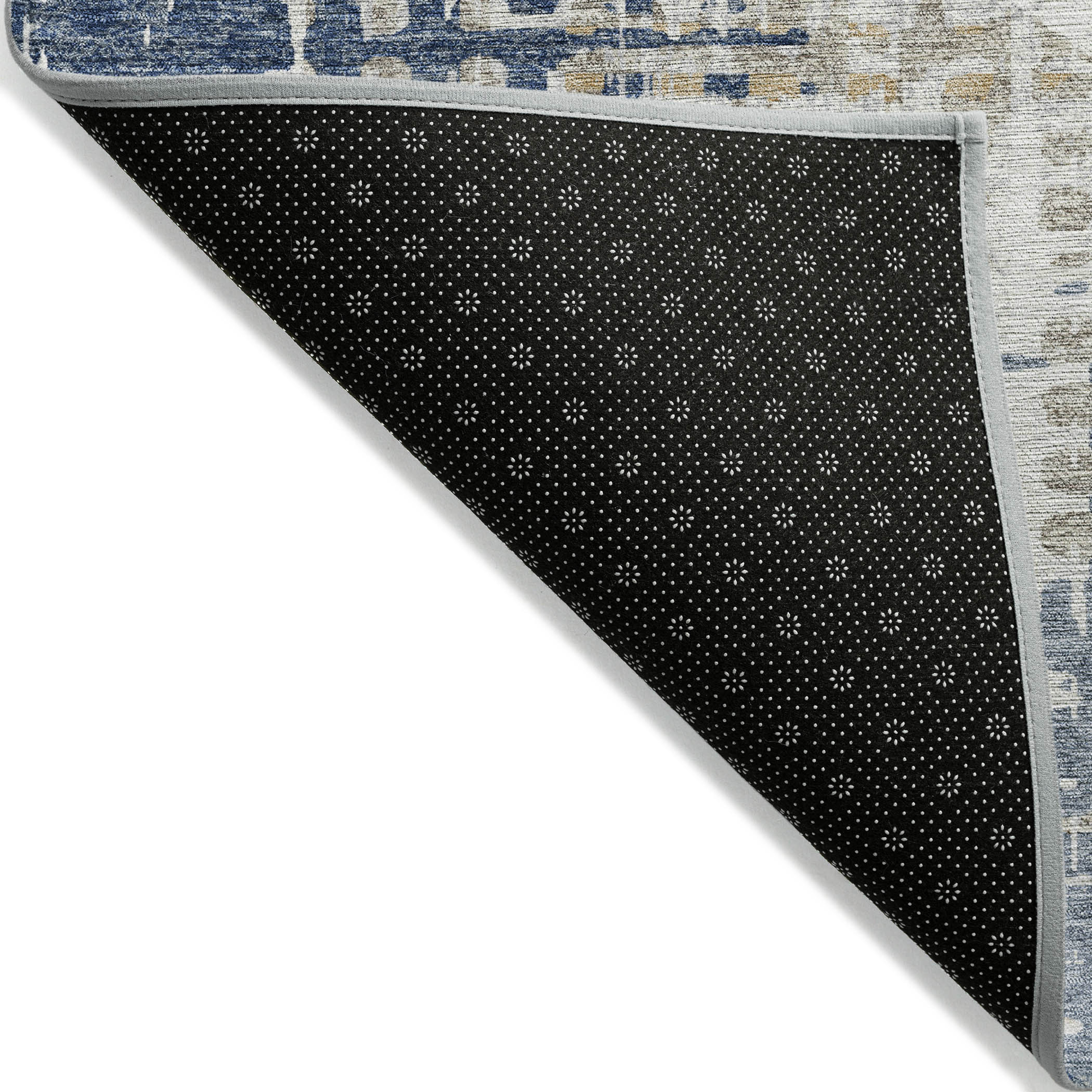 10' X 14' Navy Blue And Beige Geometric Washable Indoor Outdoor Area Rug - Sports & Outdoor