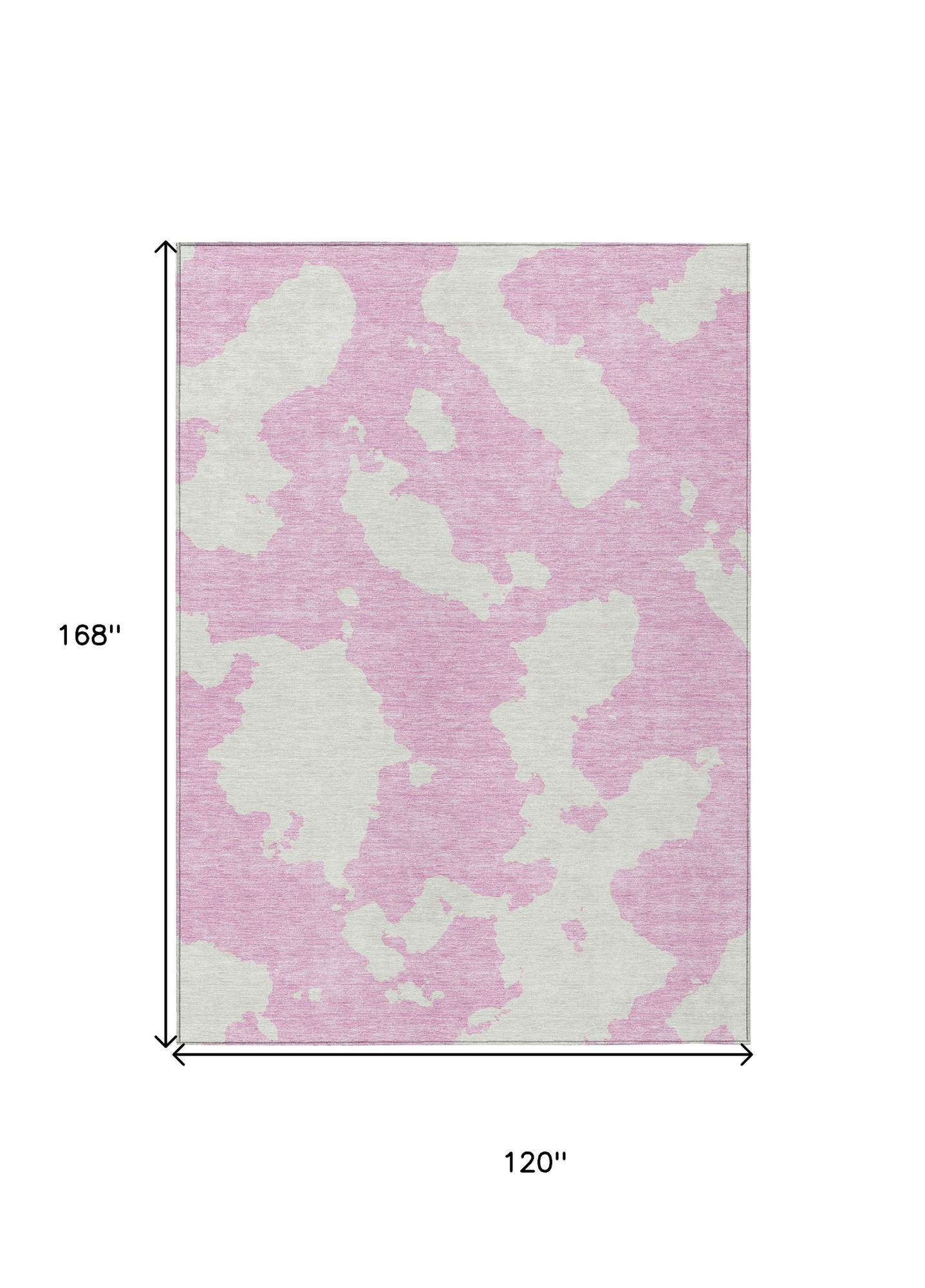 10' X 14' Pink And Ivory Abstract Washable Indoor Outdoor Area Rug - Sports & Outdoor