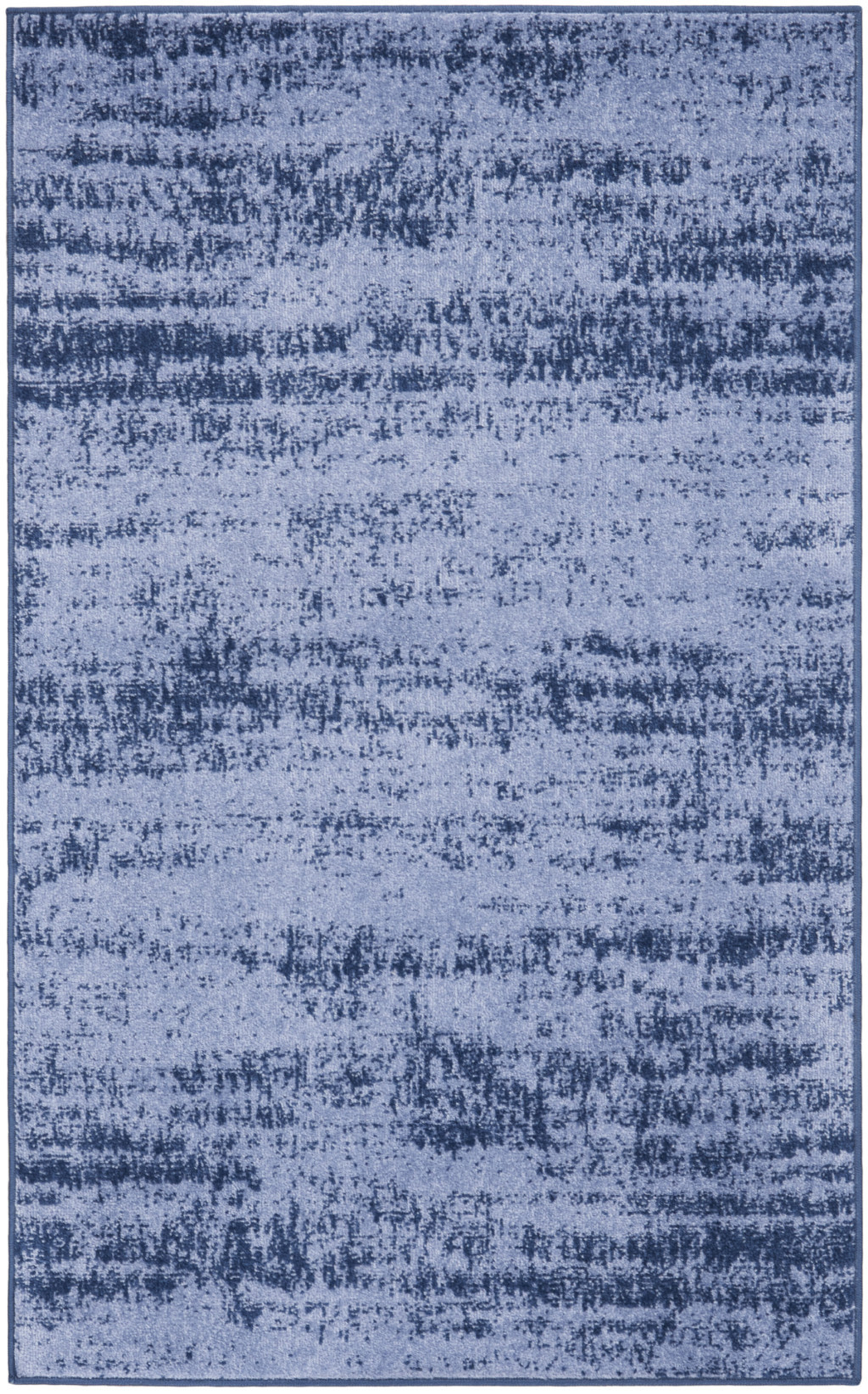 2' X 4' Denim Blue And Navy Blue Abstract Indoor Outdoor Area Rug - Sports & Outdoor
