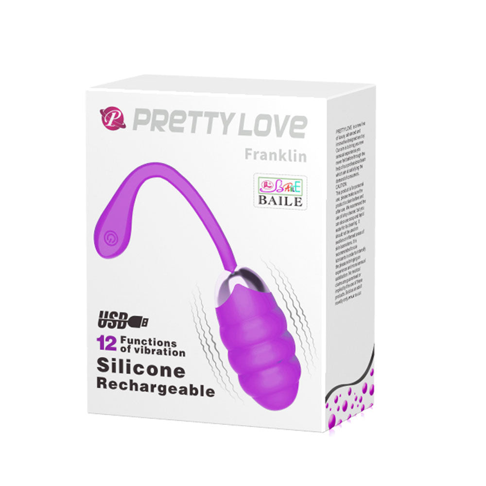 Pretty Love Franklin Rechargeable Egg Vibe - Purple - GreatEagleInc