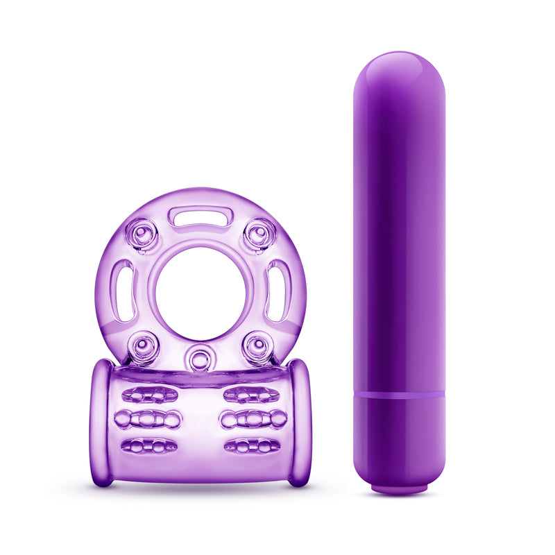 Play With Me - Couples Play - Vibrating Cock Ring - Purple - GreatEagleInc