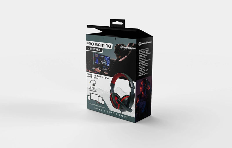 Ultimate Gaming Headphone - Black/Red Soundbound