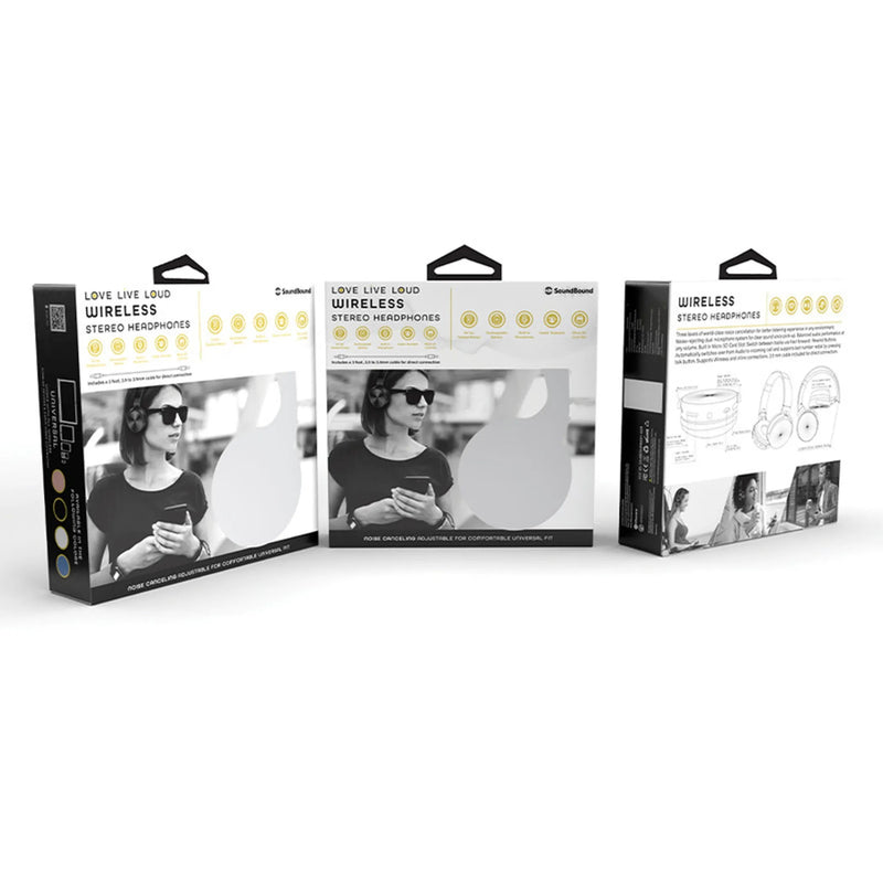 Black Folding Bluetooth Headphones Soundbound