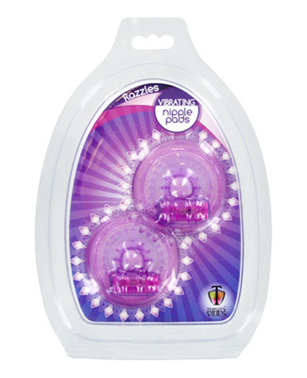 Razzles Vibrating Nipple Pads - Purple