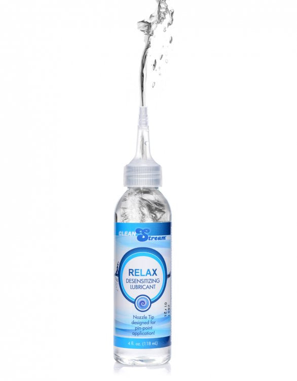 Relax Desensitizing Lubricant With Nozzle Tip - 4  Oz. 118ml - GreatEagleInc