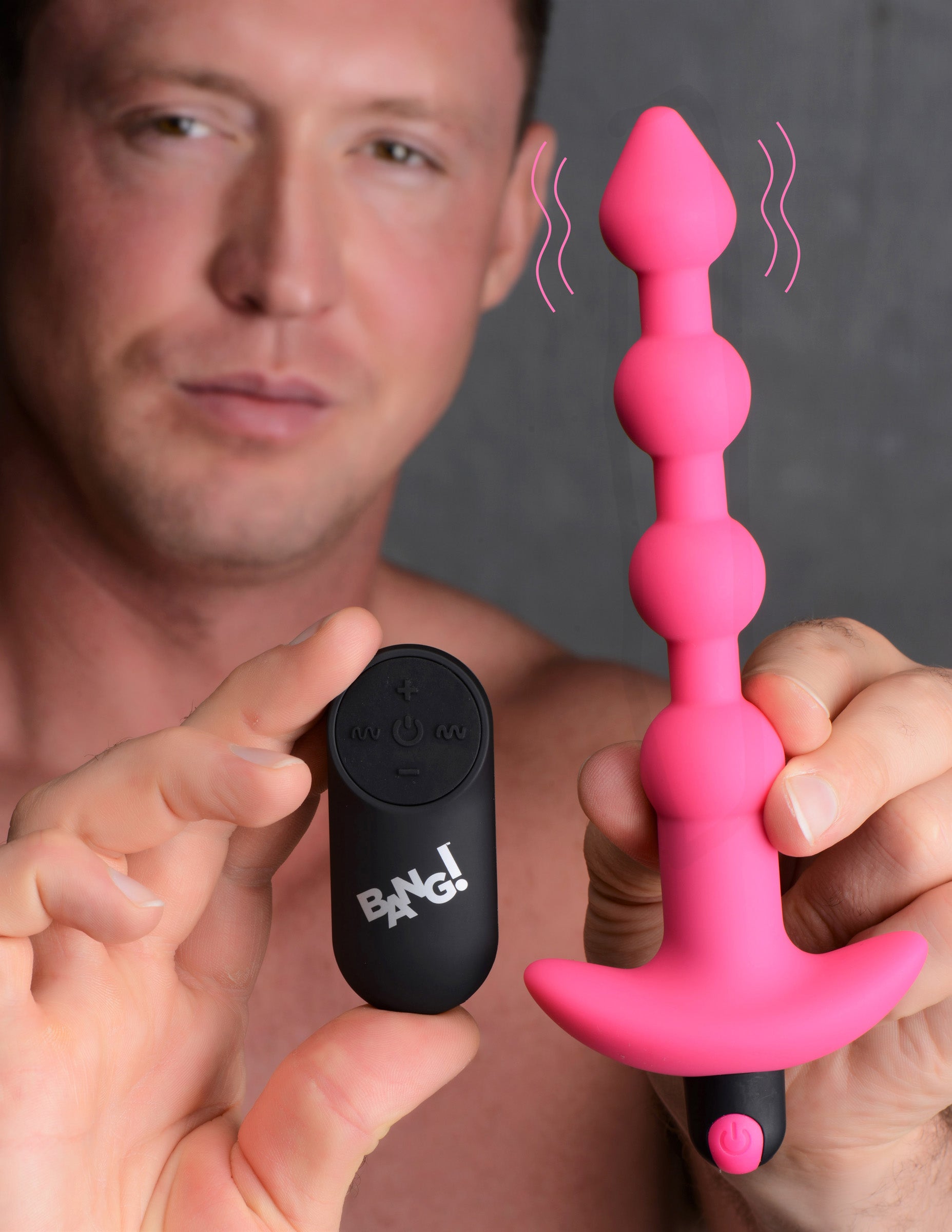 Bang - Vibrating Silicone Anal Beads and Remote Control