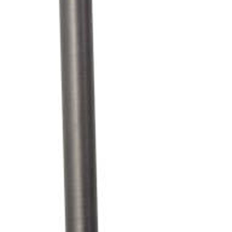 25" Gray Round Bedside Lamp With Drum Shade - Lighting