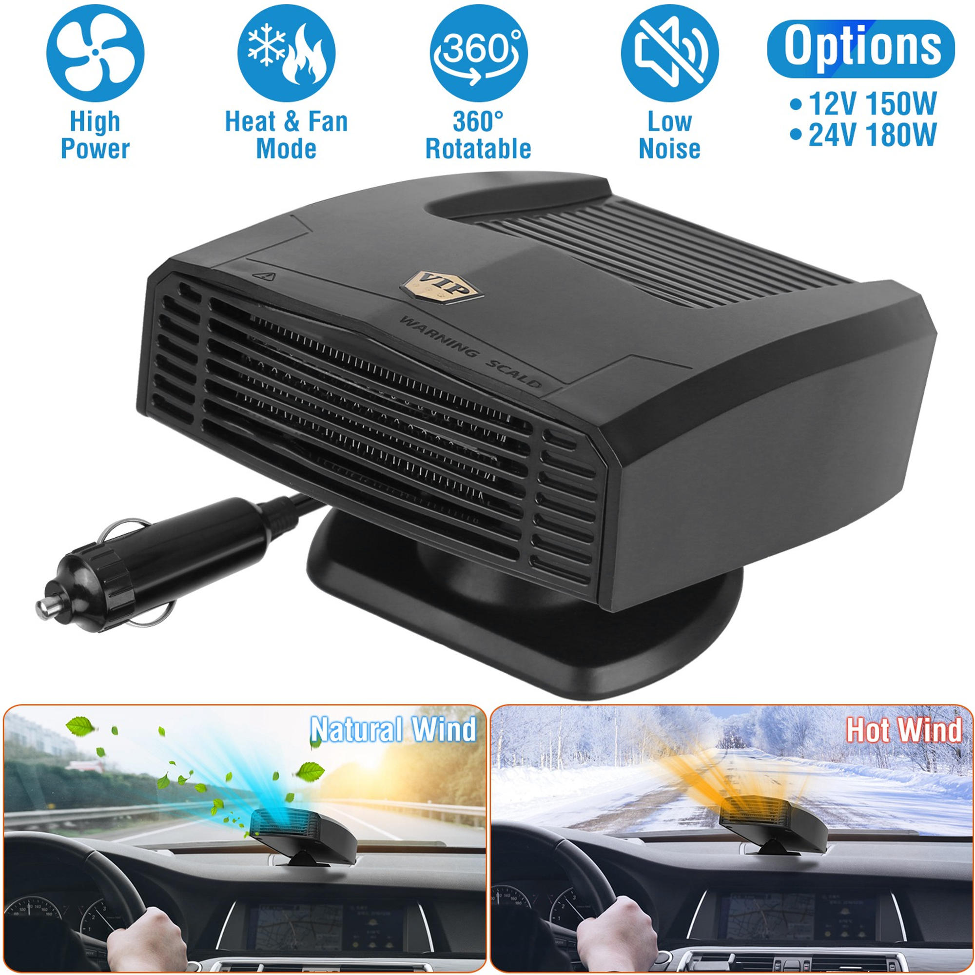 12V 150W Portable Car Heater Heating Fan - 1 - Computers & Electronics